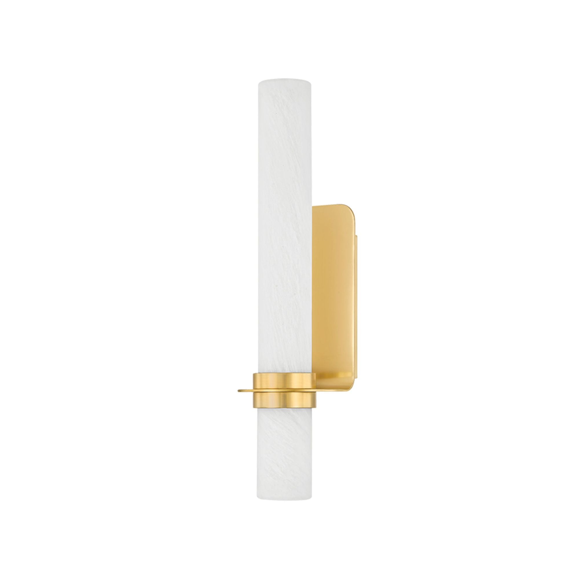 Groveland Station 1-Light Wall Sconce in Aged Brass 4.75W x 18H