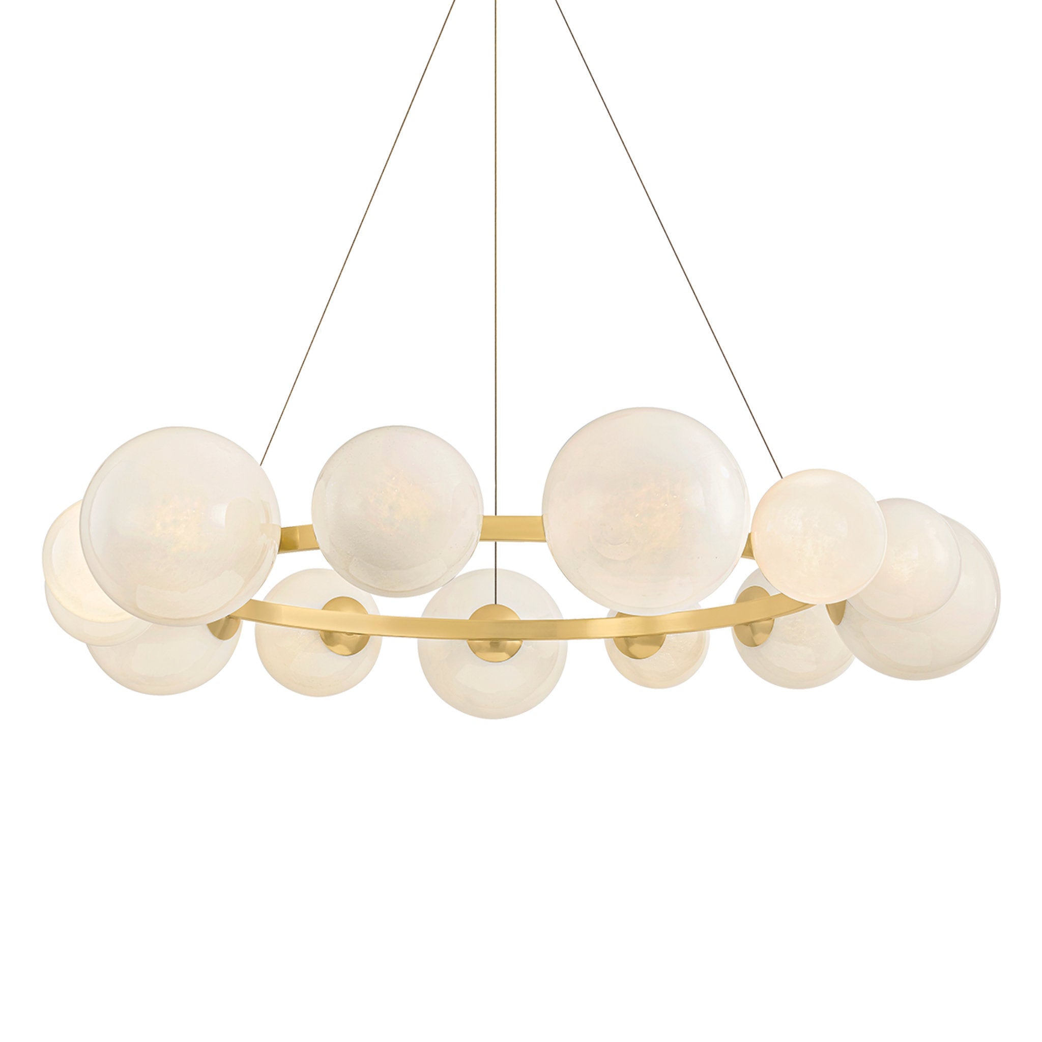 Pacama 13-Light Chandelier in Aged Brass 55W x 9.5H
