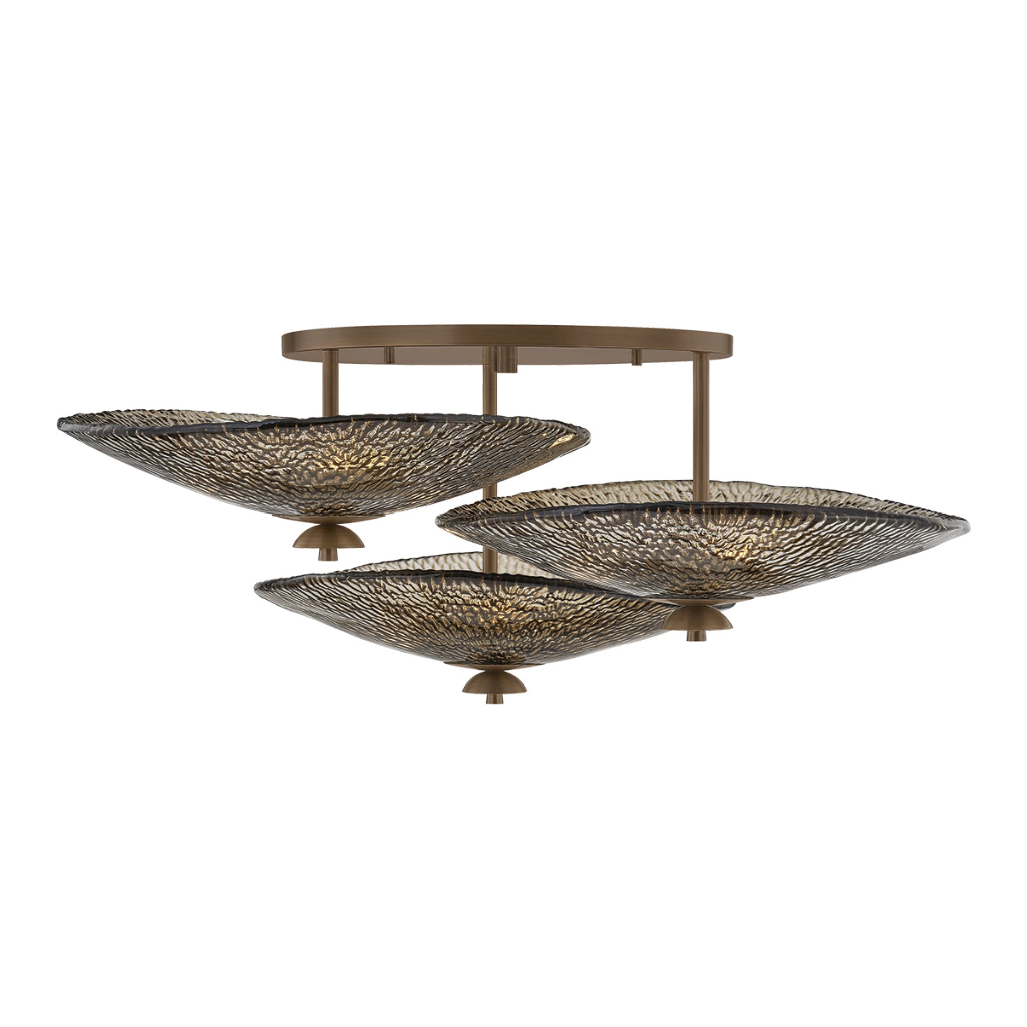 Alba 9-Light Semi Flush in Old World Brass by Moniomi 36.25W x 14H