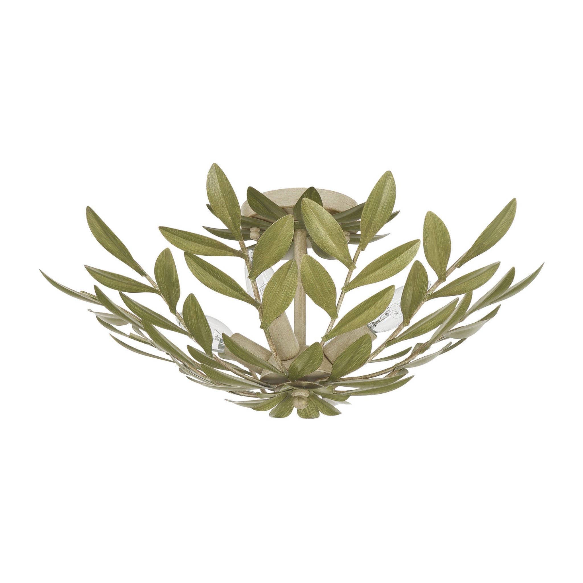 Broche 20.75'' Champagne Green Tea Semi Flush Mount Green 20.75"W x 8.25"H x 20.75"D