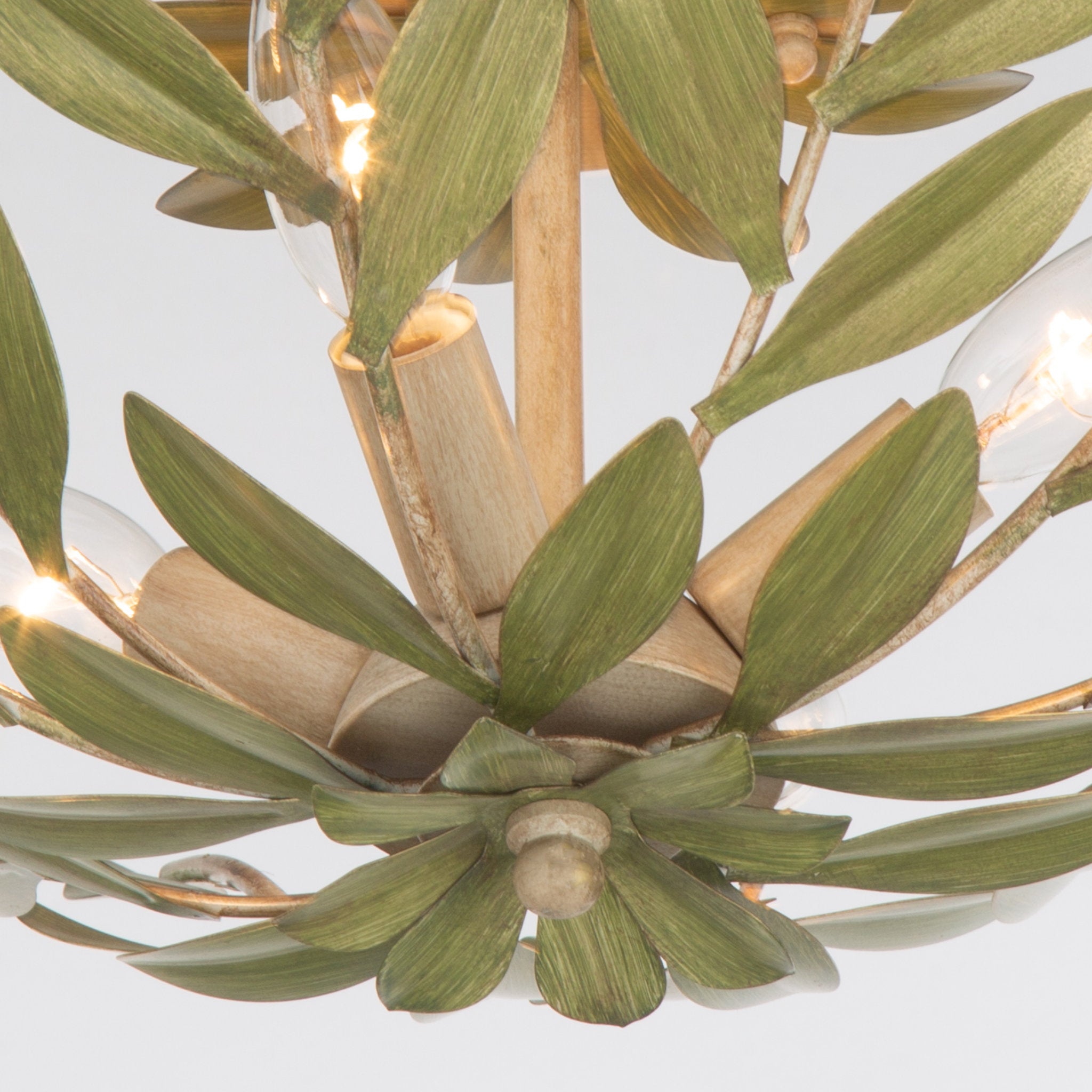 Broche 20.75'' Champagne Green Tea Semi Flush Mount Green 20.75"W x 8.25"H x 20.75"D