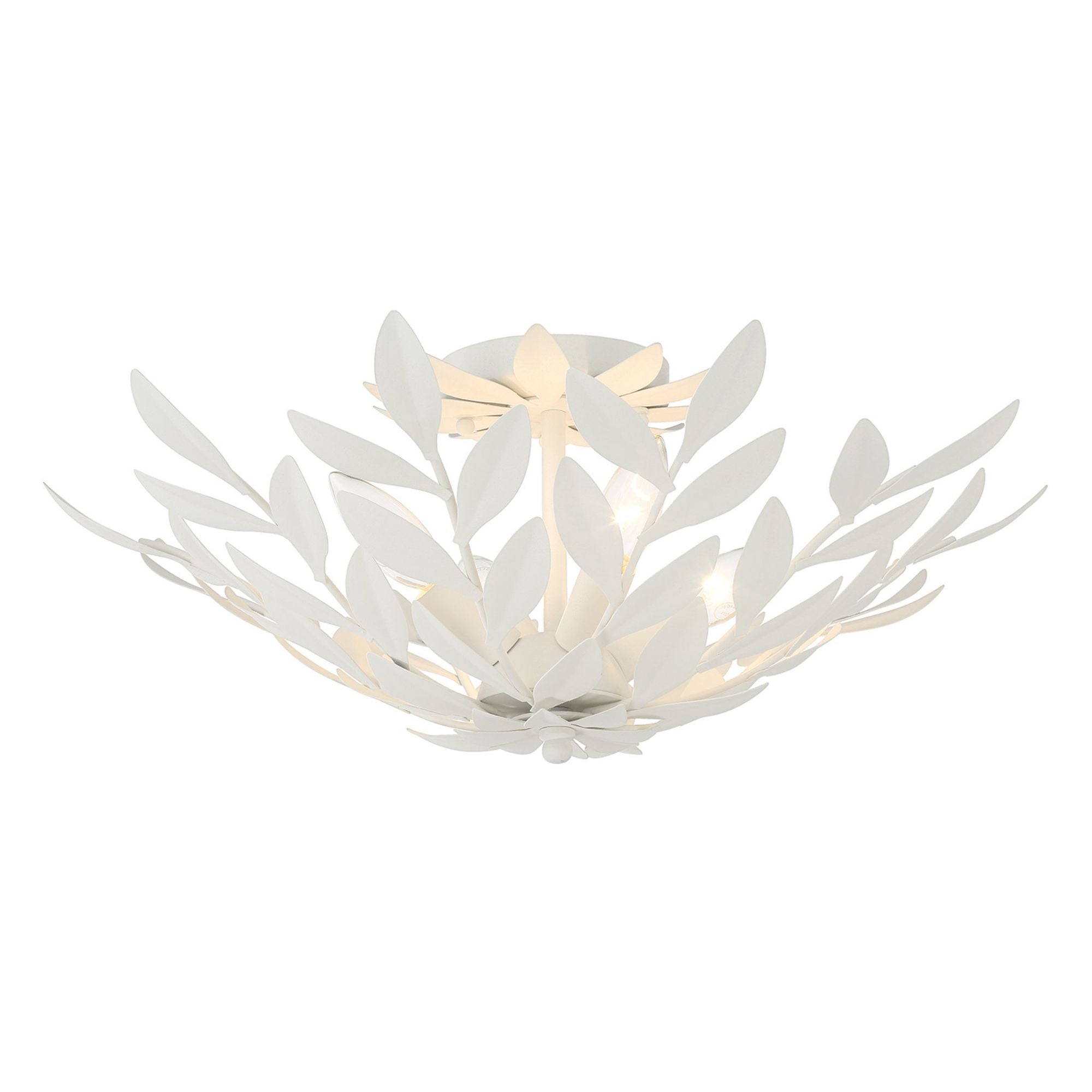 Broche 4 Light Matte White Semi Flush Mount 20.75"W x 8.25"H x 20.75"D