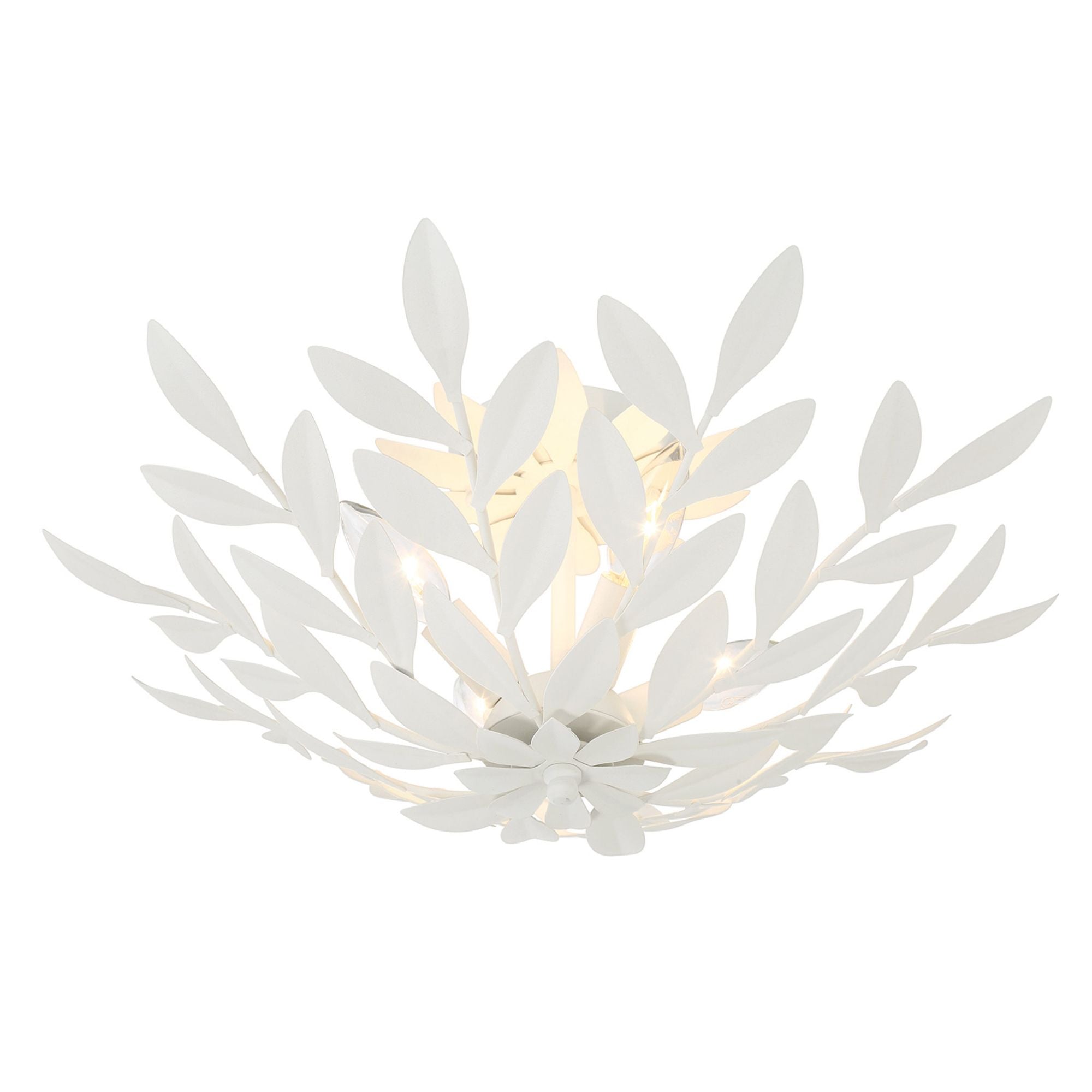 Broche 4 Light Matte White Semi Flush Mount 20.75"W x 8.25"H x 20.75"D