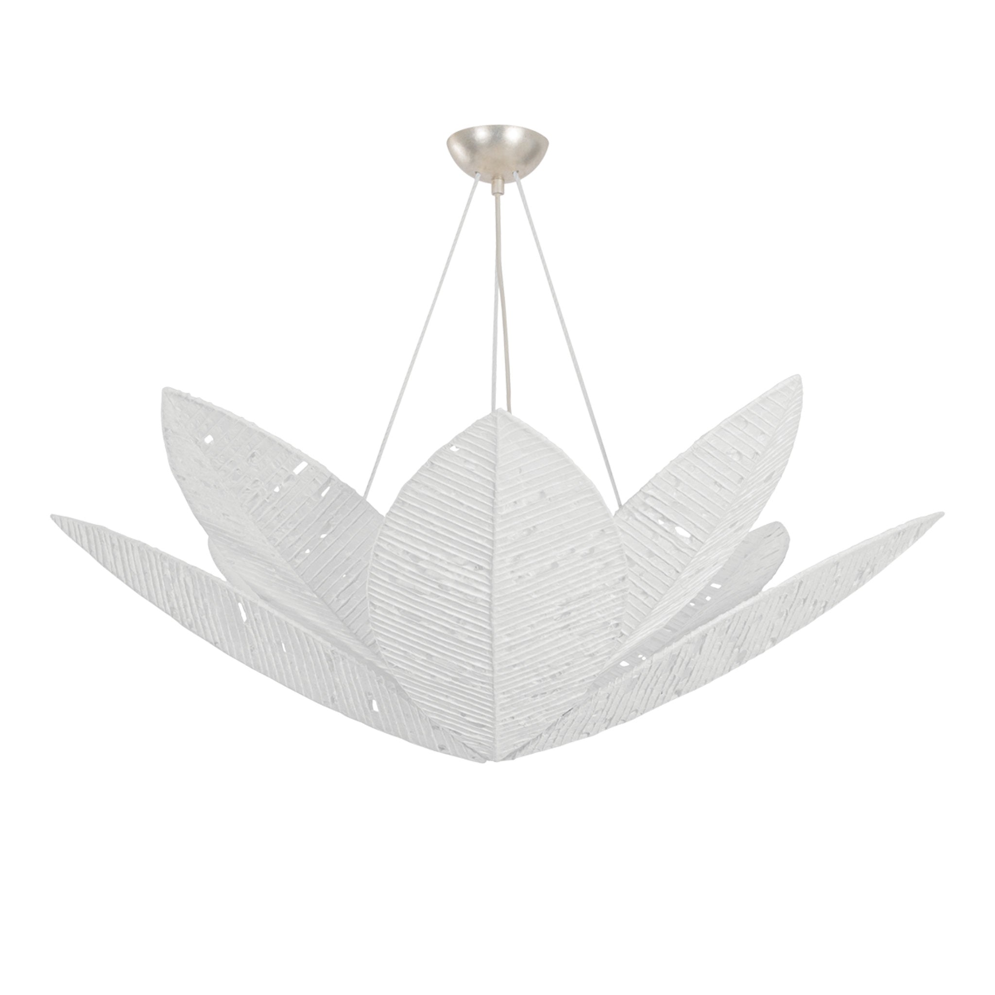 Azores 8-Light Chandelier in Warm Silver Leaf 40W x 13.25H