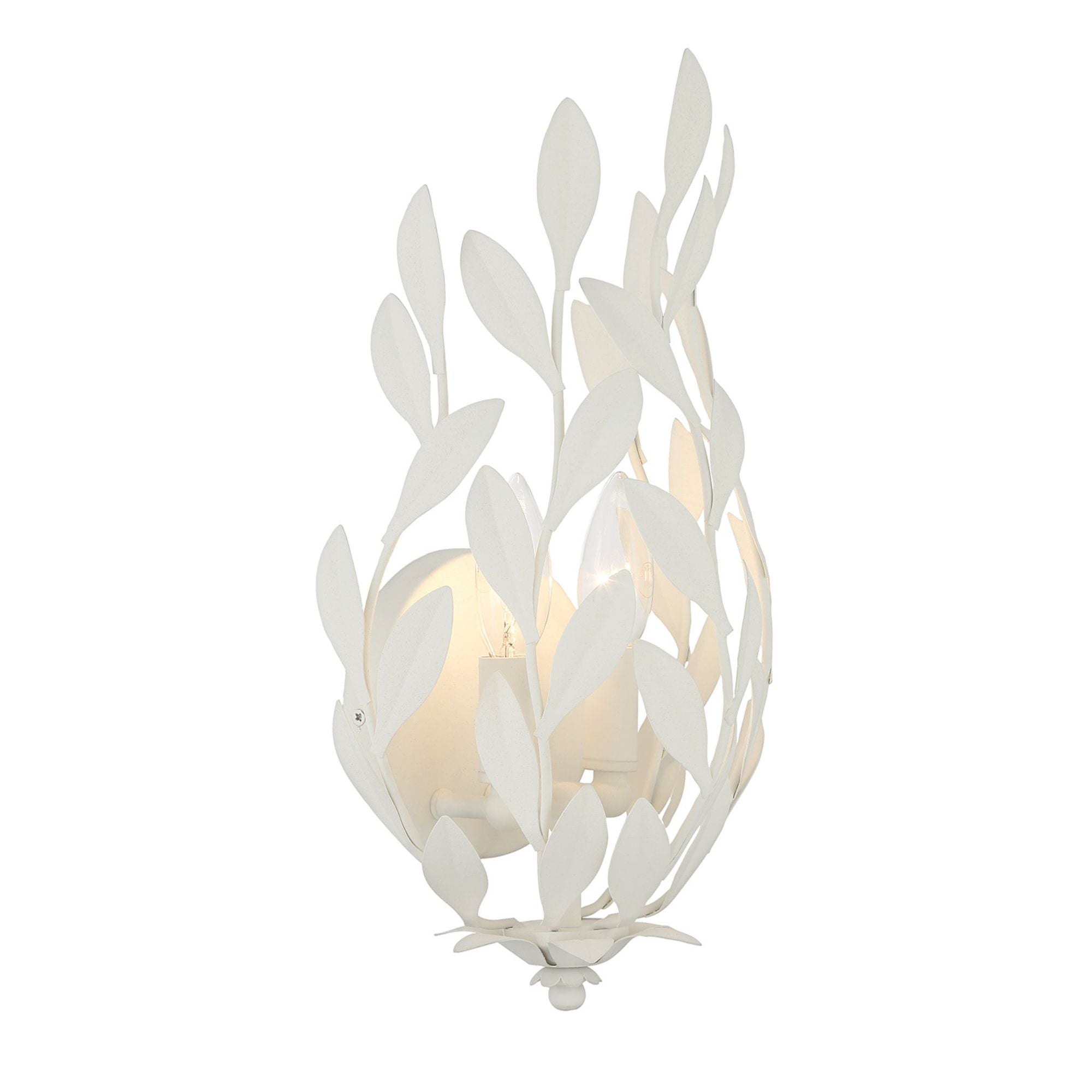 Broche 1 Light Matte White Sconce 8.25"W x 16"H x 5.5"D