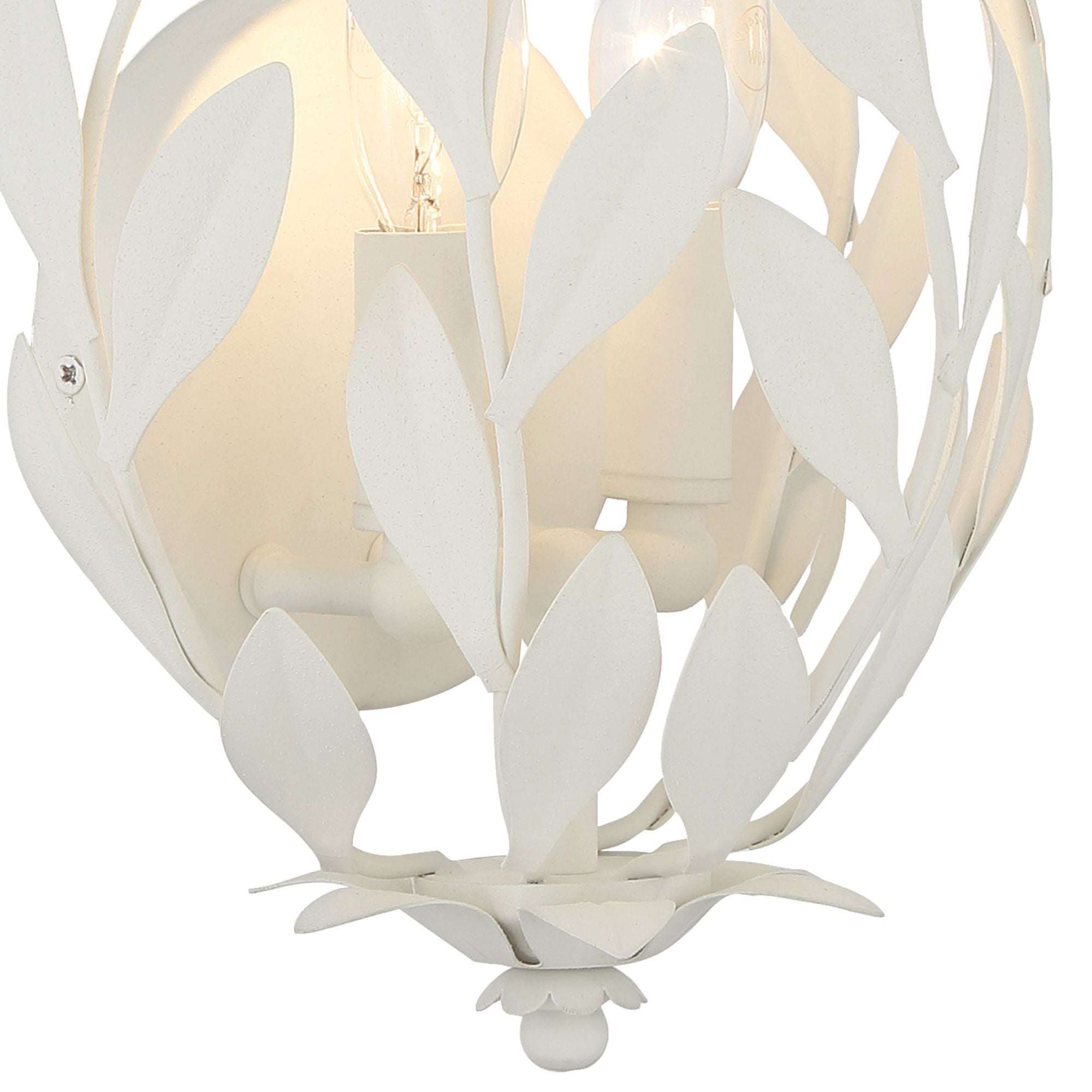 Broche 1 Light Matte White Sconce 8.25"W x 16"H x 5.5"D