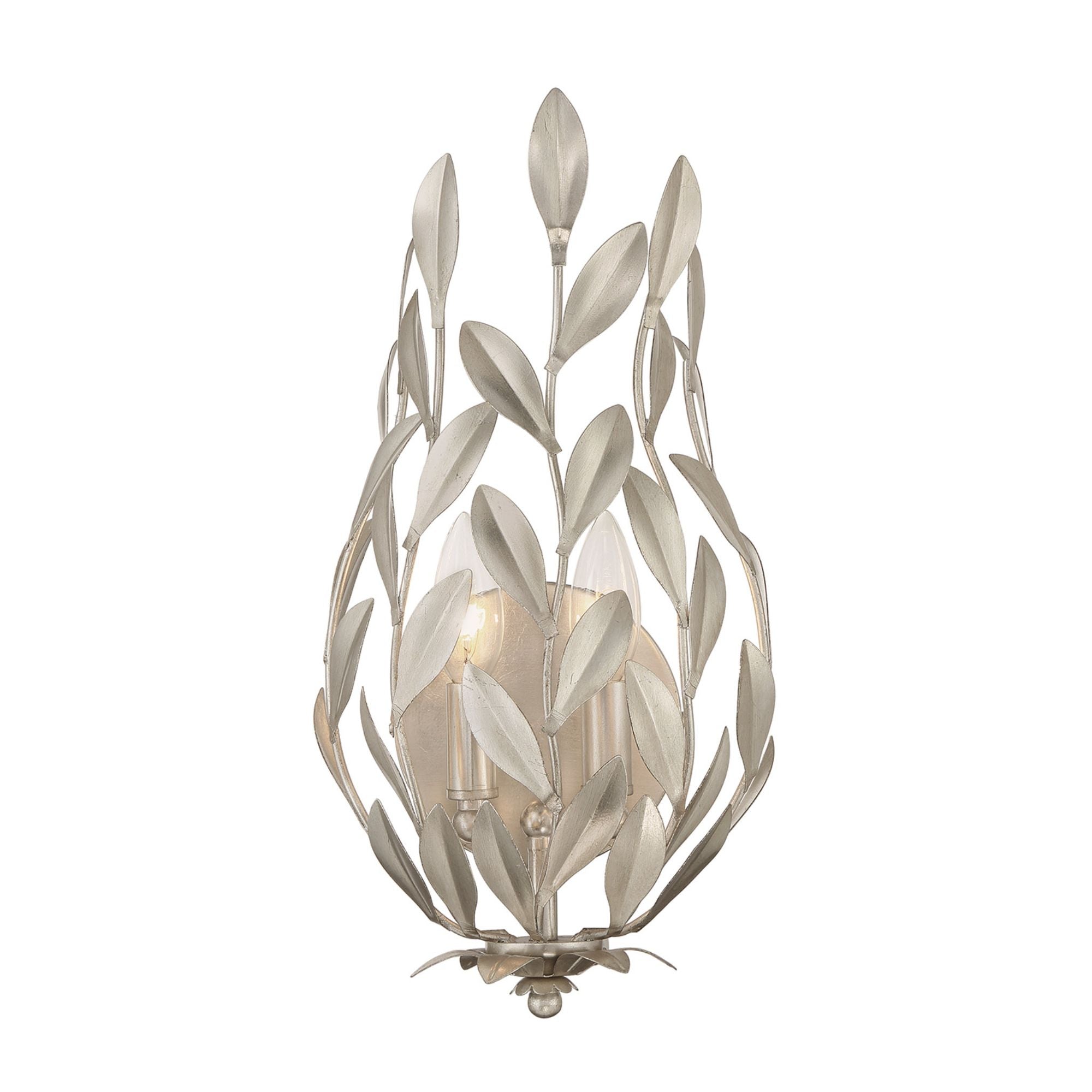 Broche 8.25'' Antique Silver Sconce Silver 8.25"W x 16"H x 5.5"D