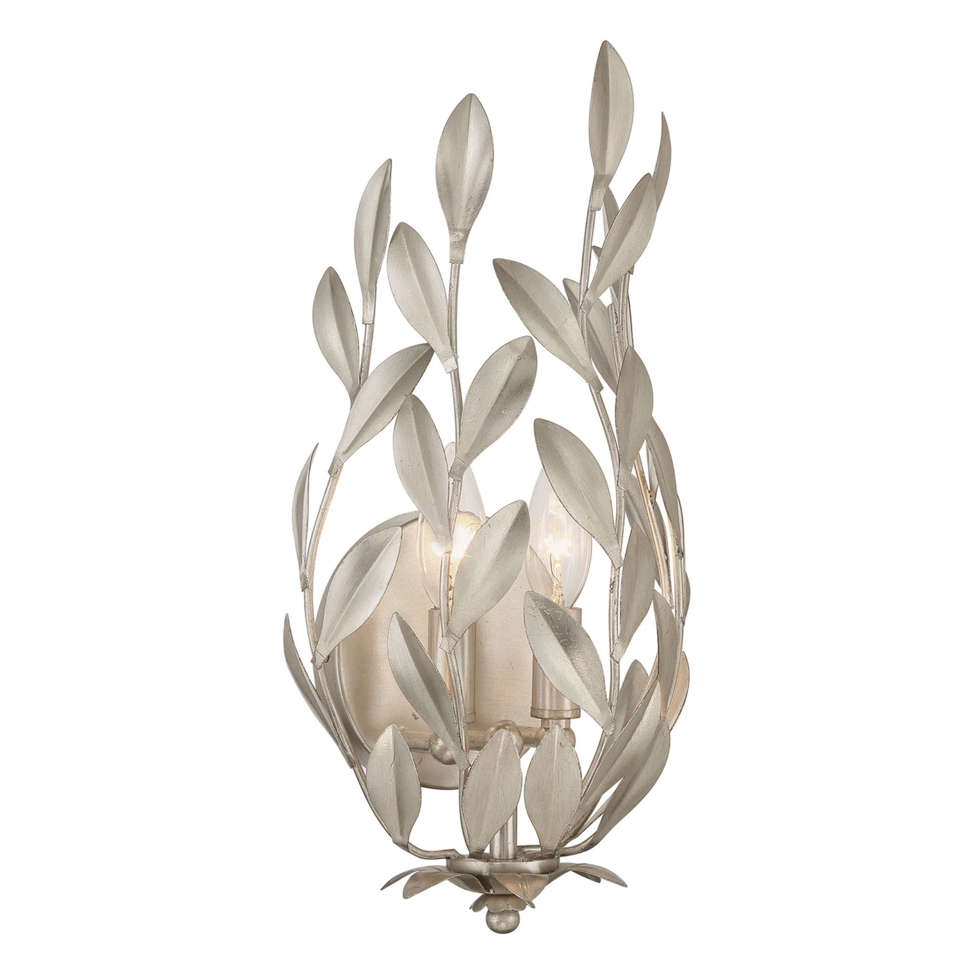 Broche 8.25'' Antique Silver Sconce Silver 8.25"W x 16"H x 5.5"D