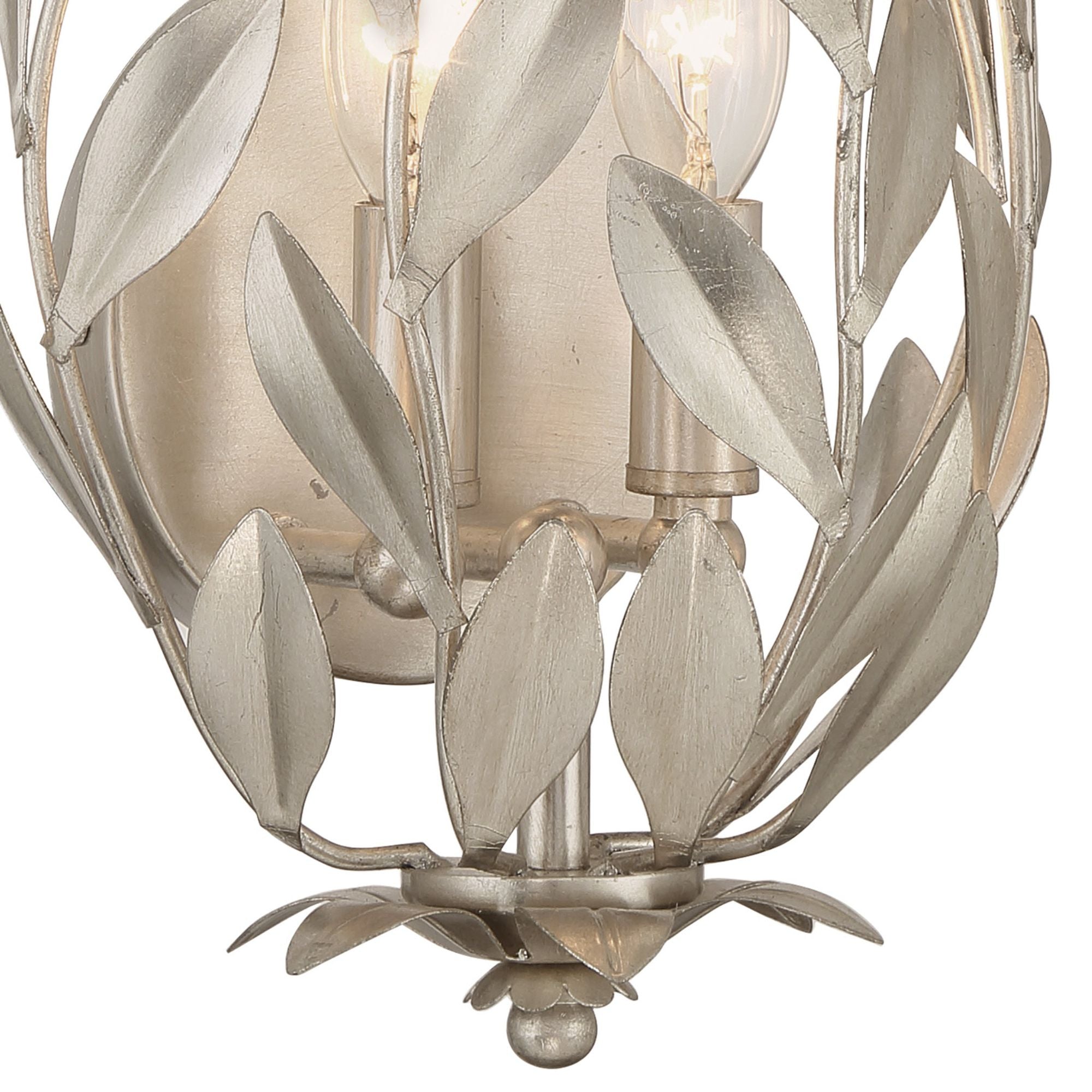 Broche 8.25'' Antique Silver Sconce Silver 8.25"W x 16"H x 5.5"D