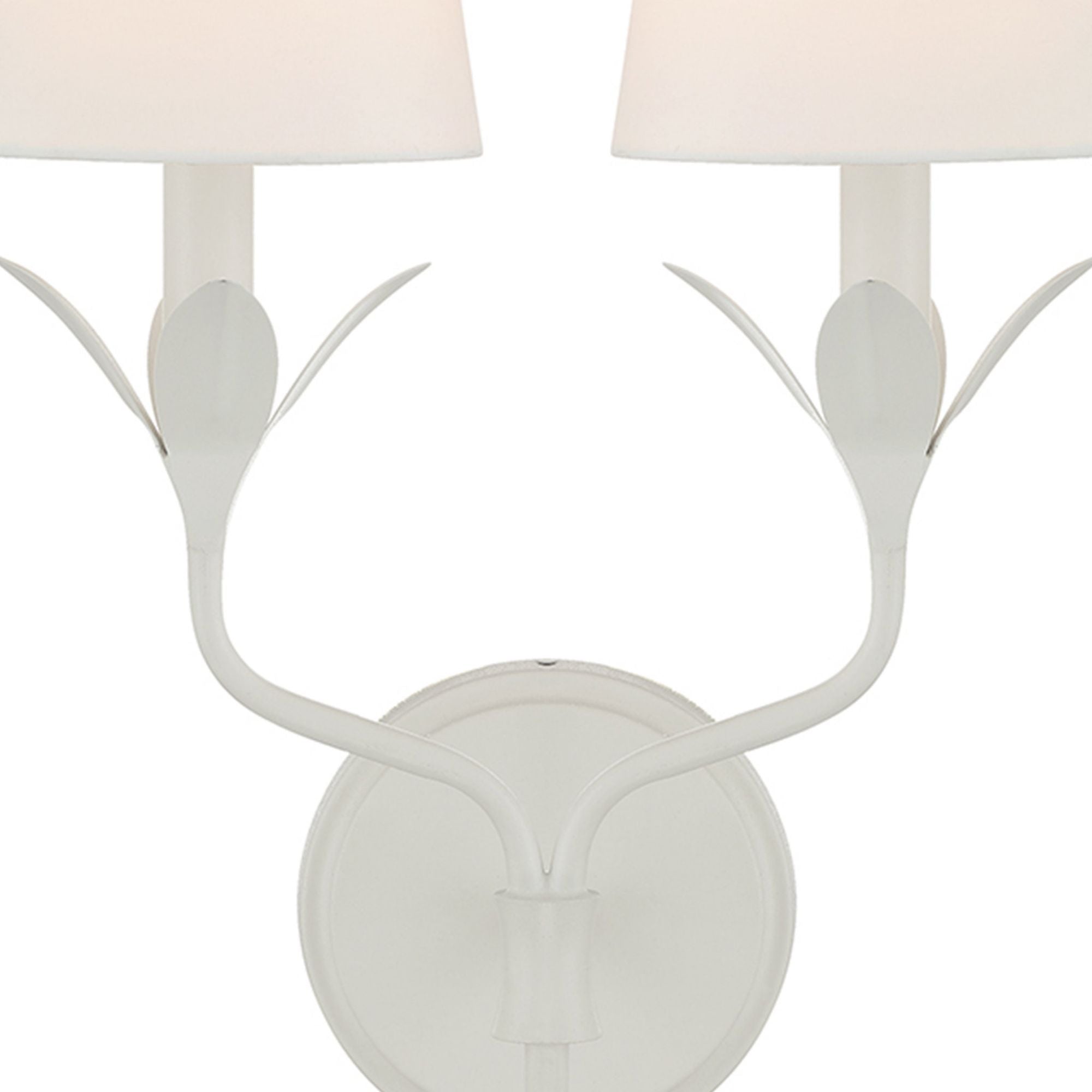 Broche 2 Light Matte White Sconce Silk Shade 12"W x 21"H x 6.75"D