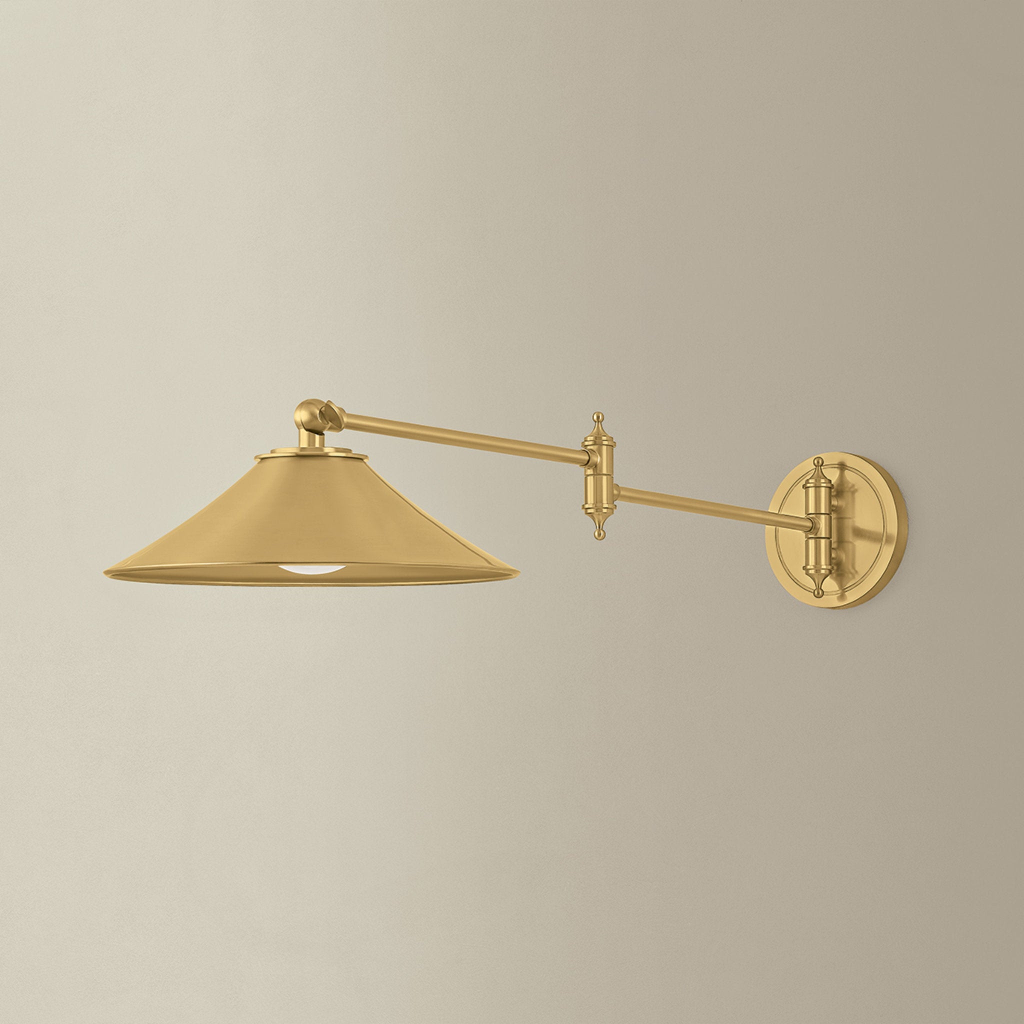 Lithgow 1-Light Wall Sconce in Aged Brass 10W x 5.25H