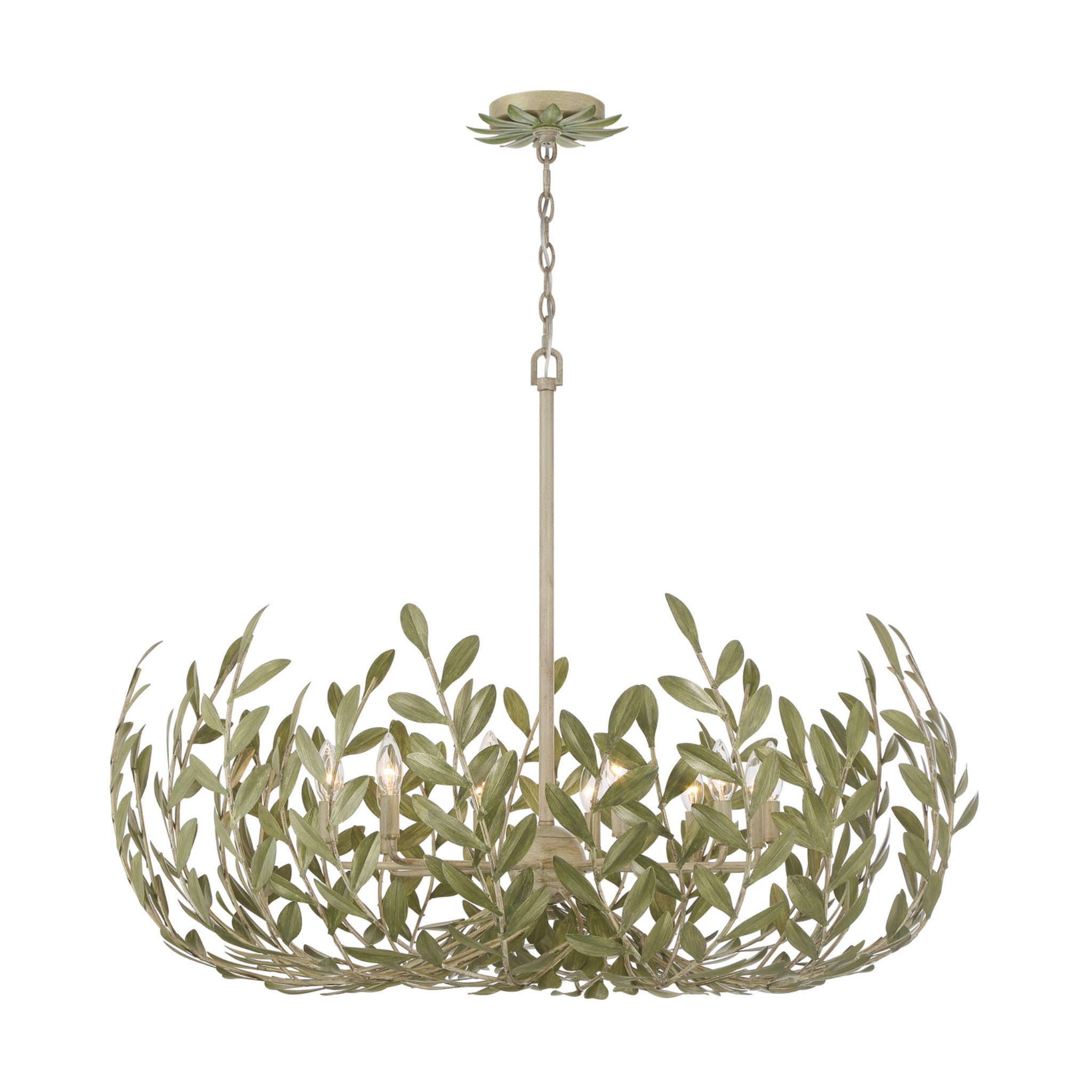 Broche 42'' Champagne Green Tea Chandelier Green 42"W x 31.5"H x 42"D