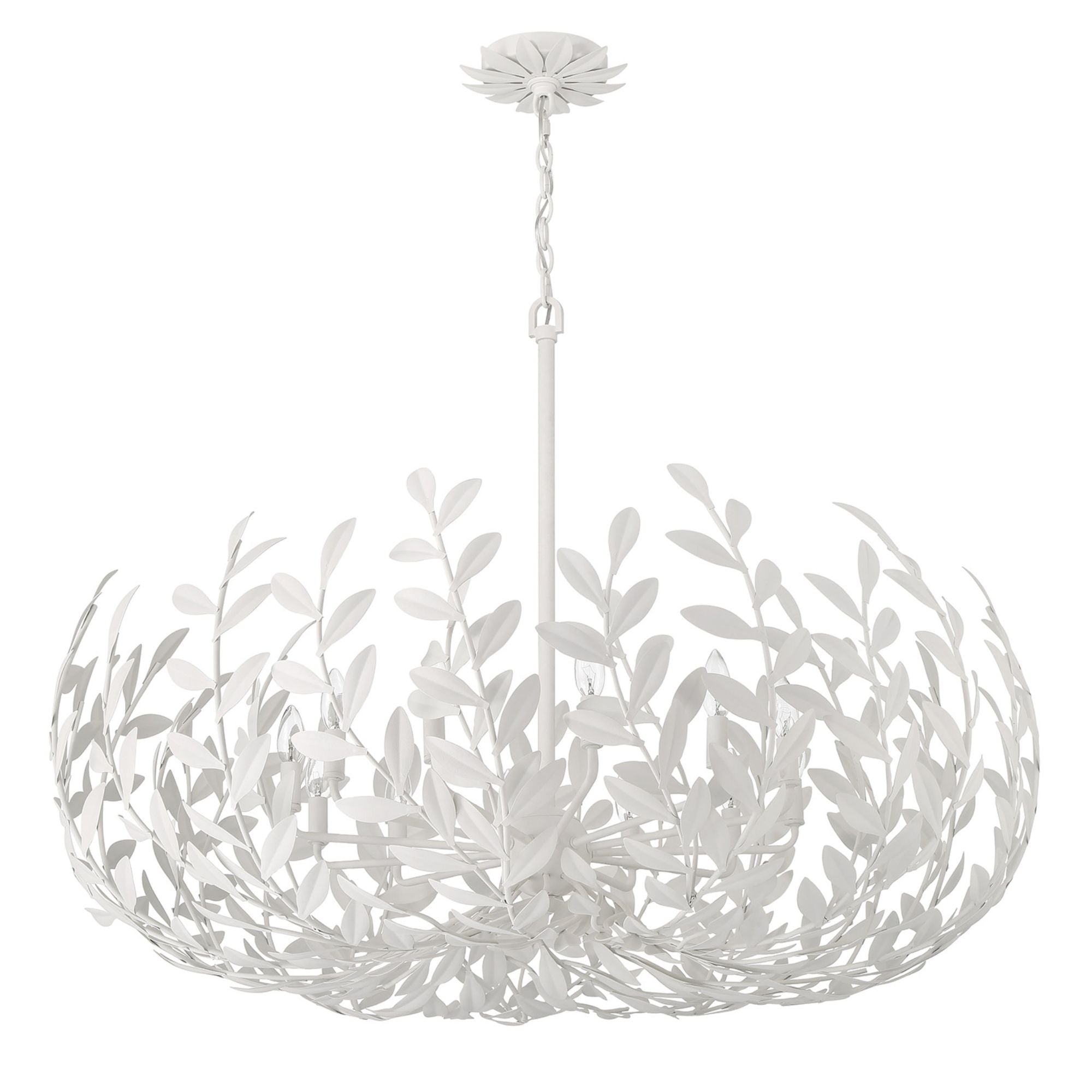 Broche 42'' Matte White Chandelier White 42"W x 31.5"H x 42"D