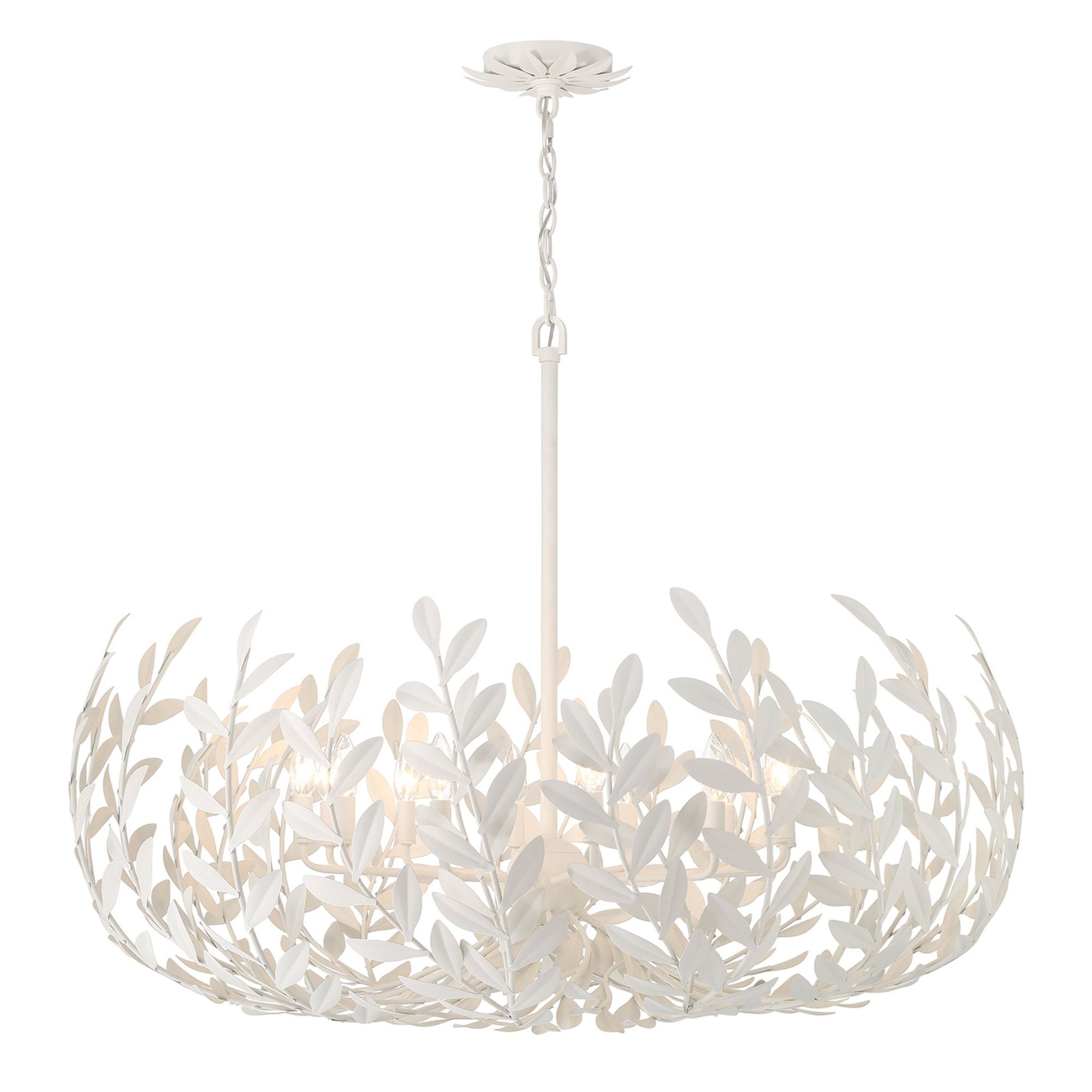 Broche 42'' Matte White Chandelier White 42"W x 31.5"H x 42"D