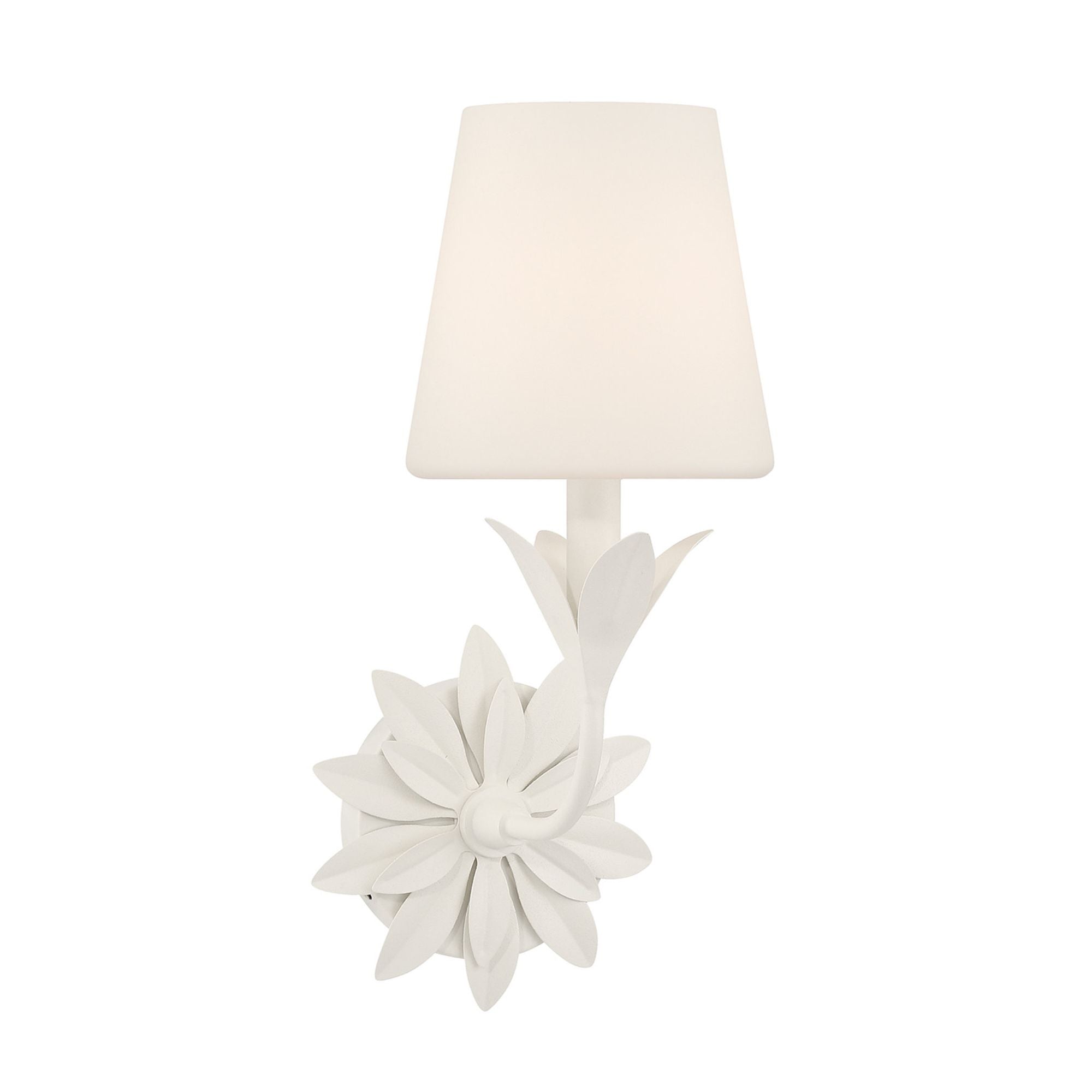 Broche 6.5'' Matte White Sconce White 6.5"W x 15"H x 8"D