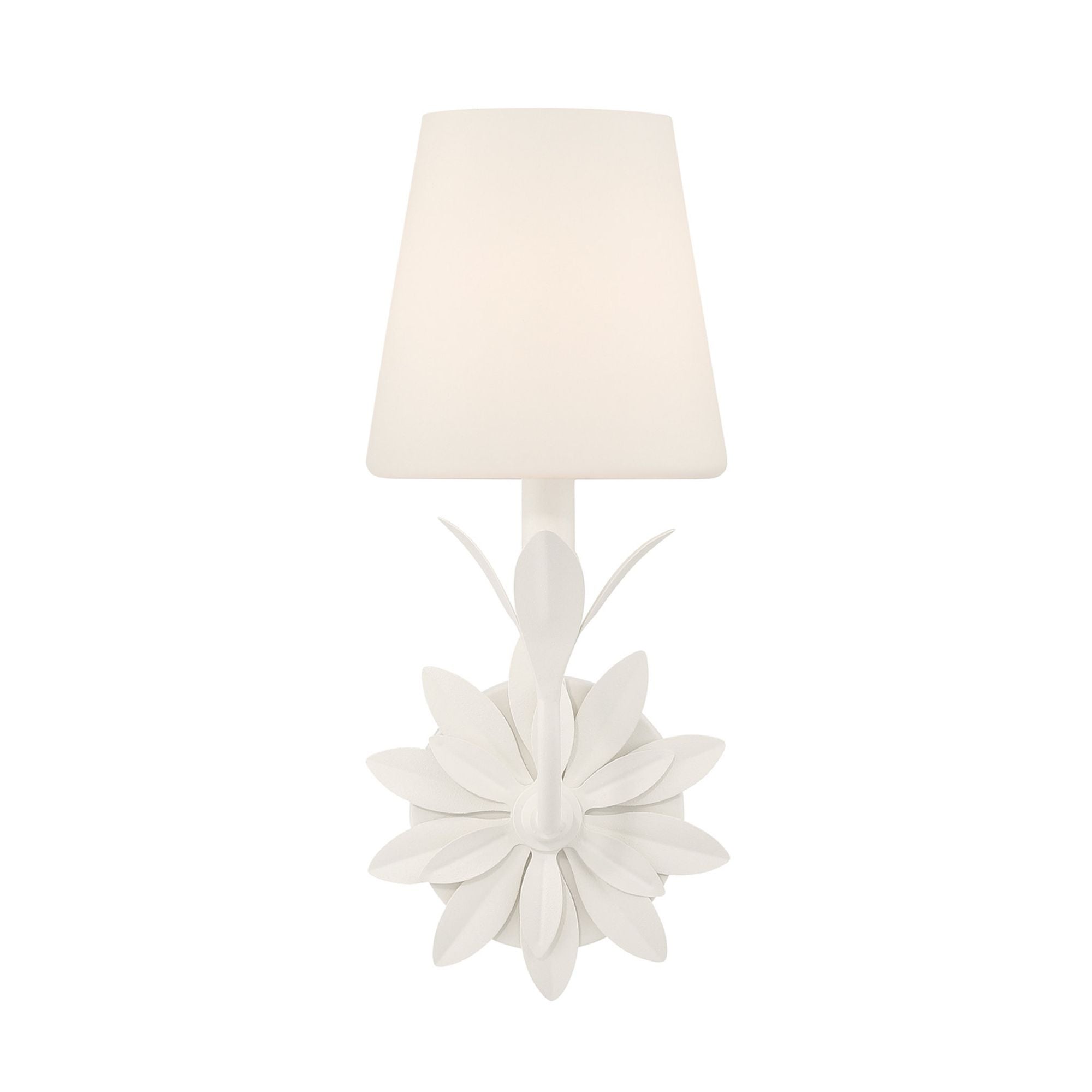 Broche 6.5'' Matte White Sconce White 6.5"W x 15"H x 8"D