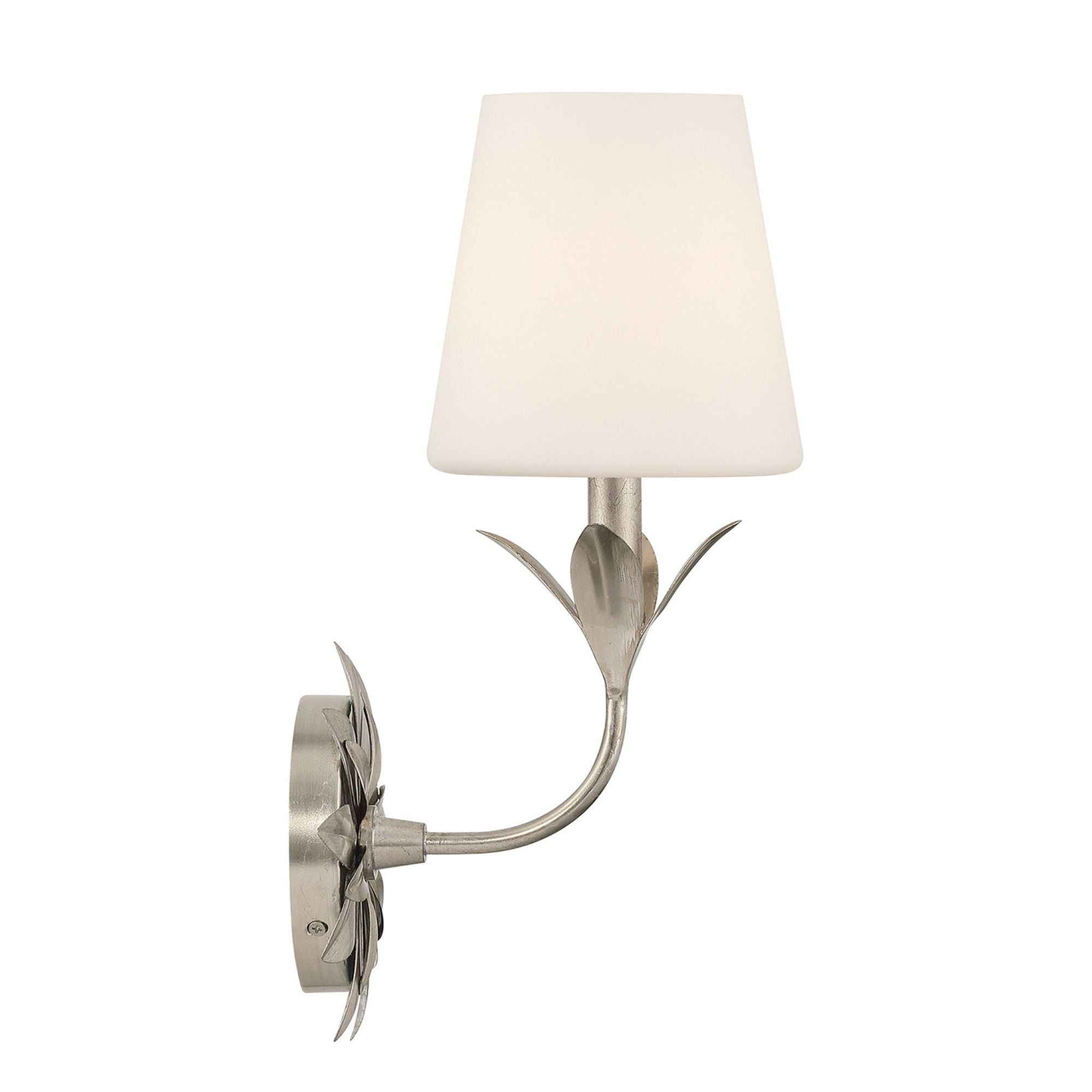 Broche 6.5'' Antique Silver Sconce Silver 6.5"W x 15"H x 8"D