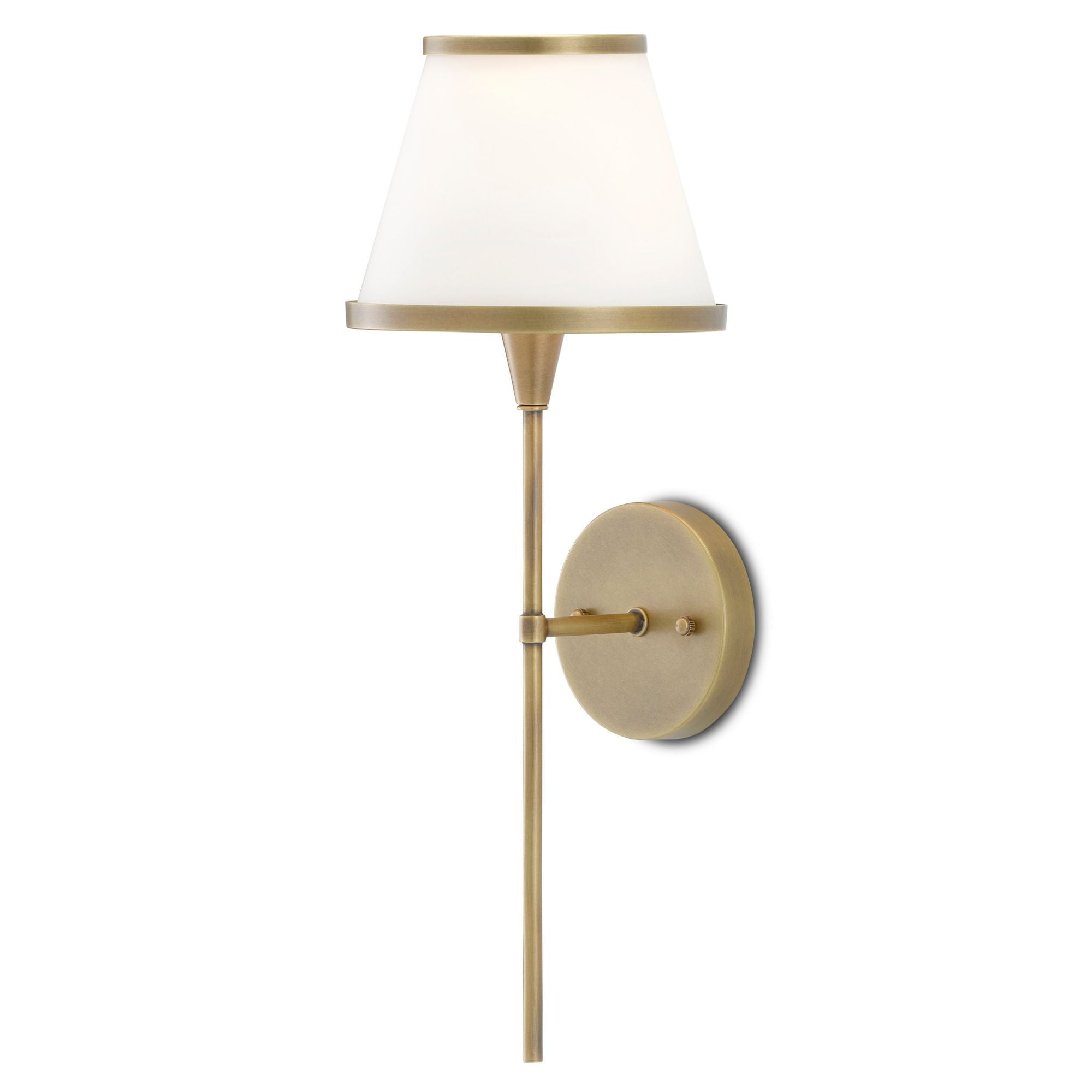Brimsley Brass Wall Sconce - Antique Brass/Opaque Glass