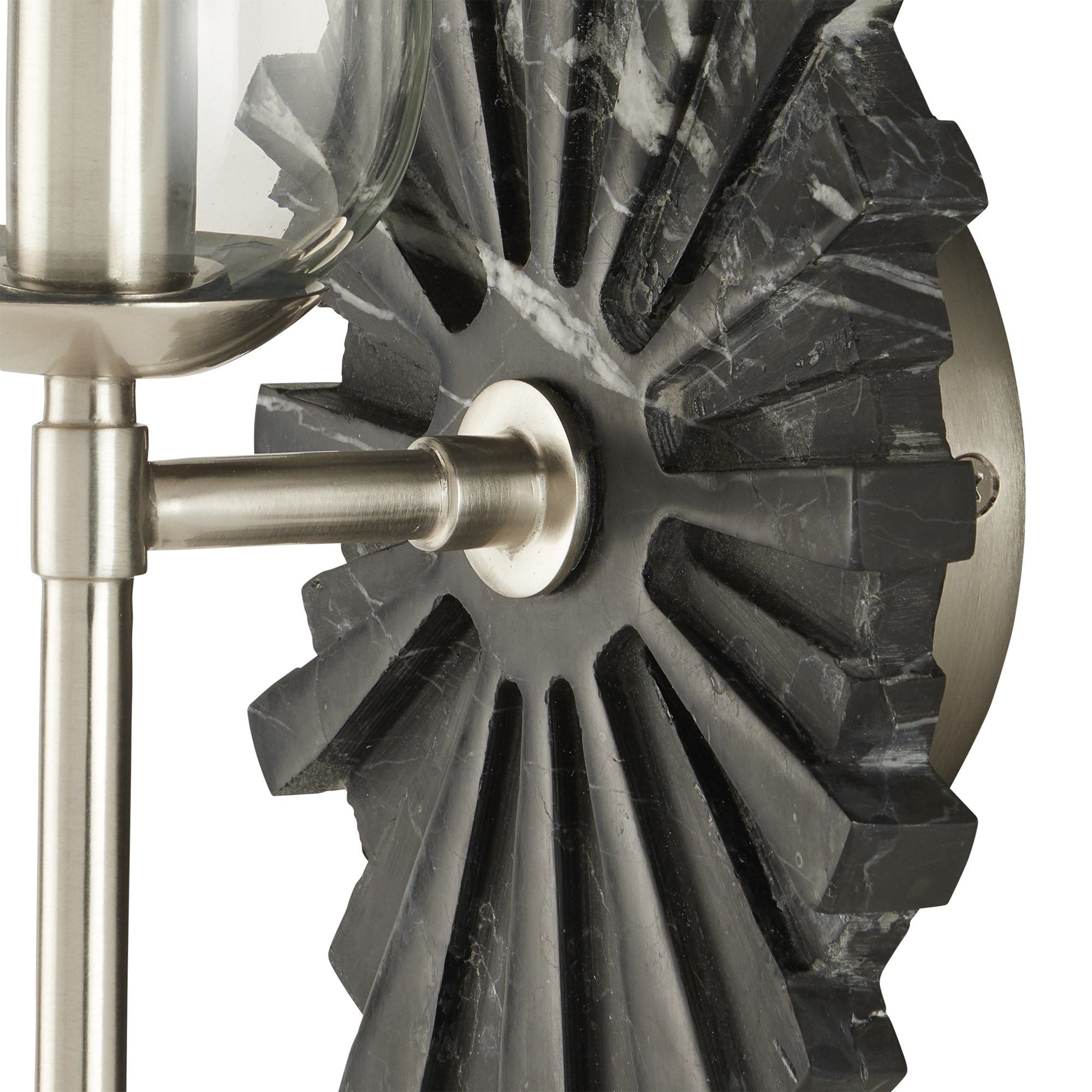 Benthos Black Wall Sconce - Black/Nickel/Clear