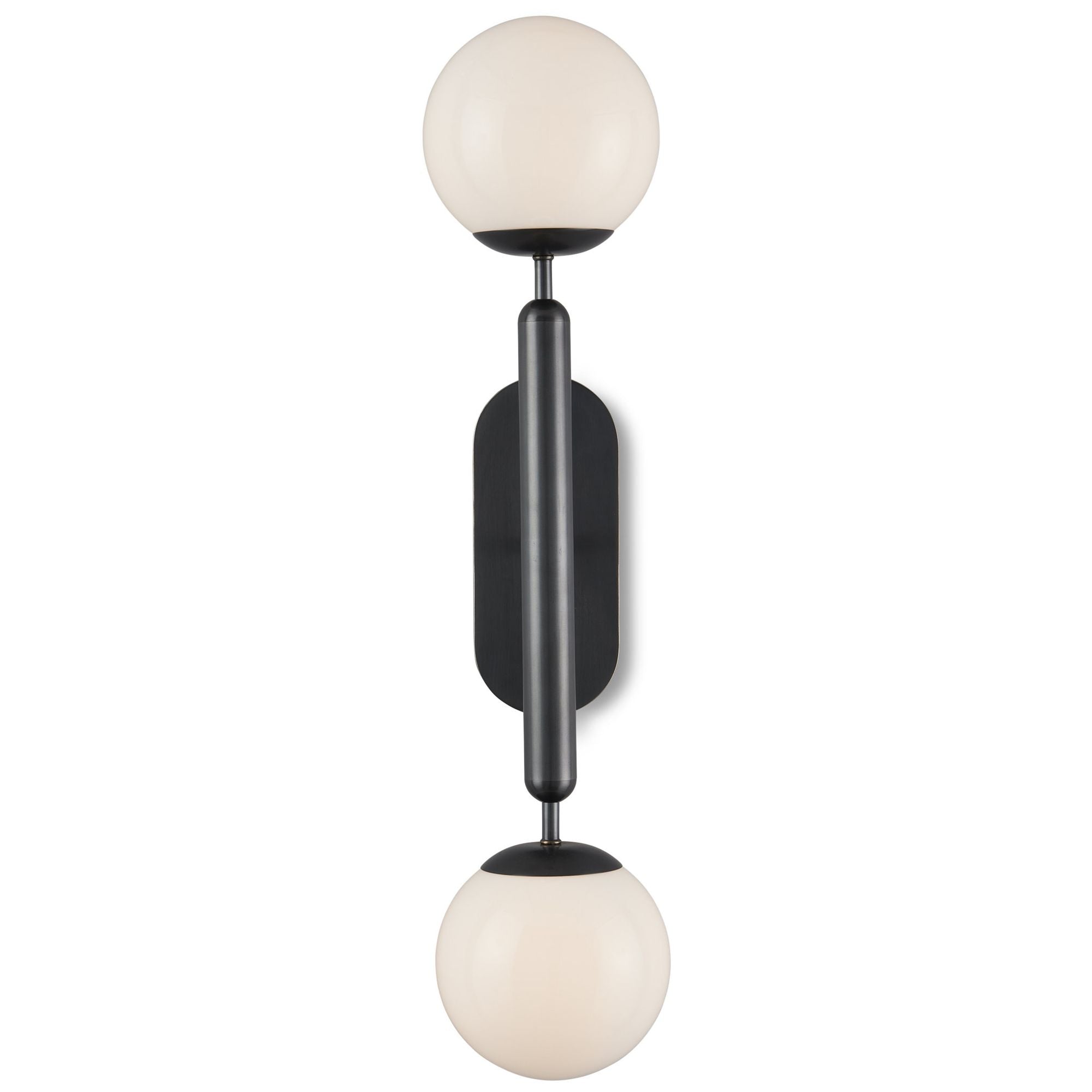 Barbican Double-Light Bronze Wall Sconce - Oil Rubbed Bronze/White