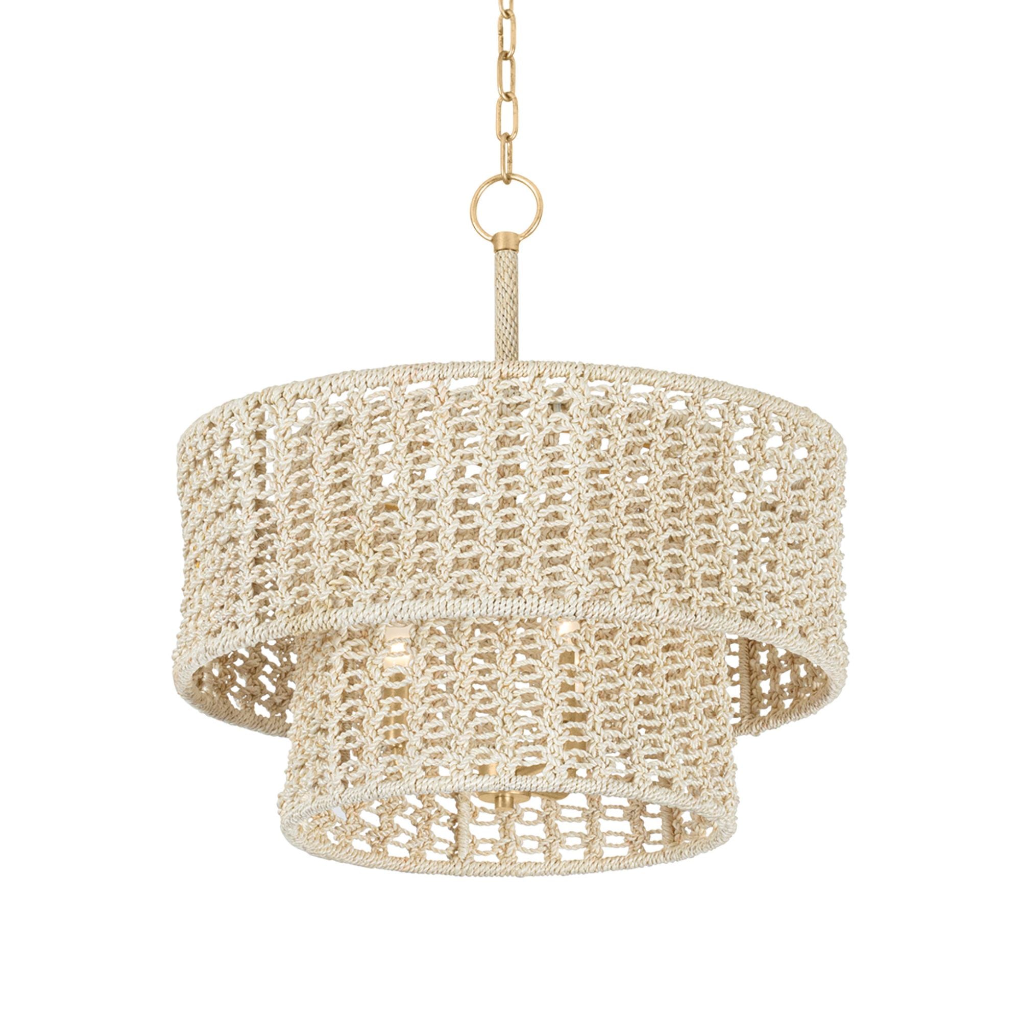 Yorkhill 3-Light Pendant in Vintage Gold Leaf 22W x 23H