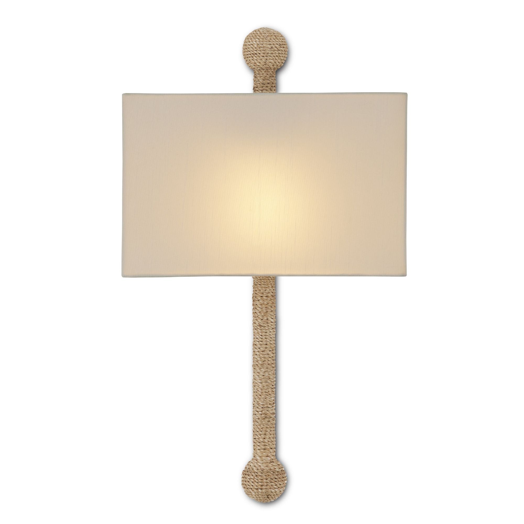 Senegal Wall Sconce, White Shade - Natural