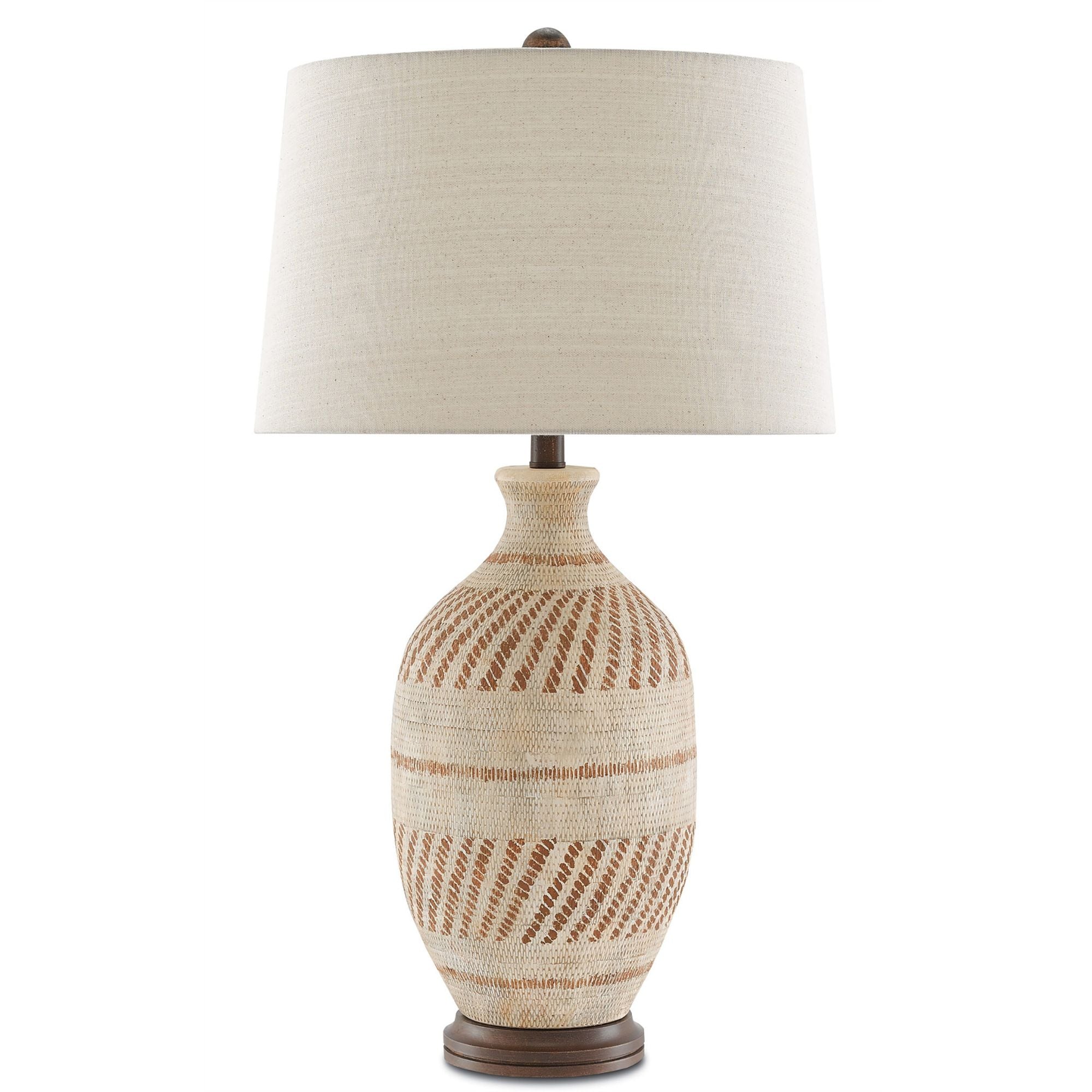 Faiyum Table Lamp - Tan/Brown/Hand Rubbed Bronze
