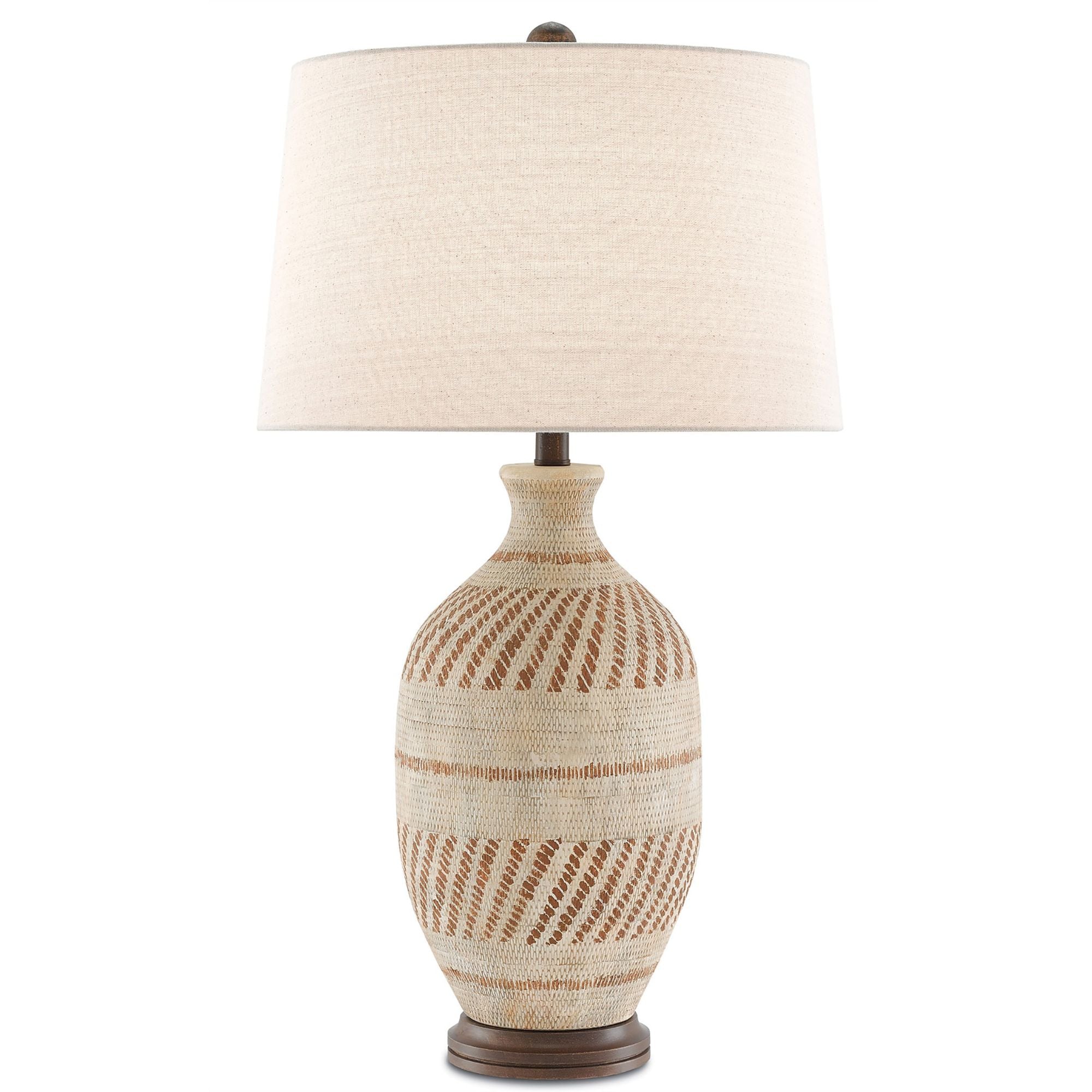Faiyum Table Lamp - Tan/Brown/Hand Rubbed Bronze