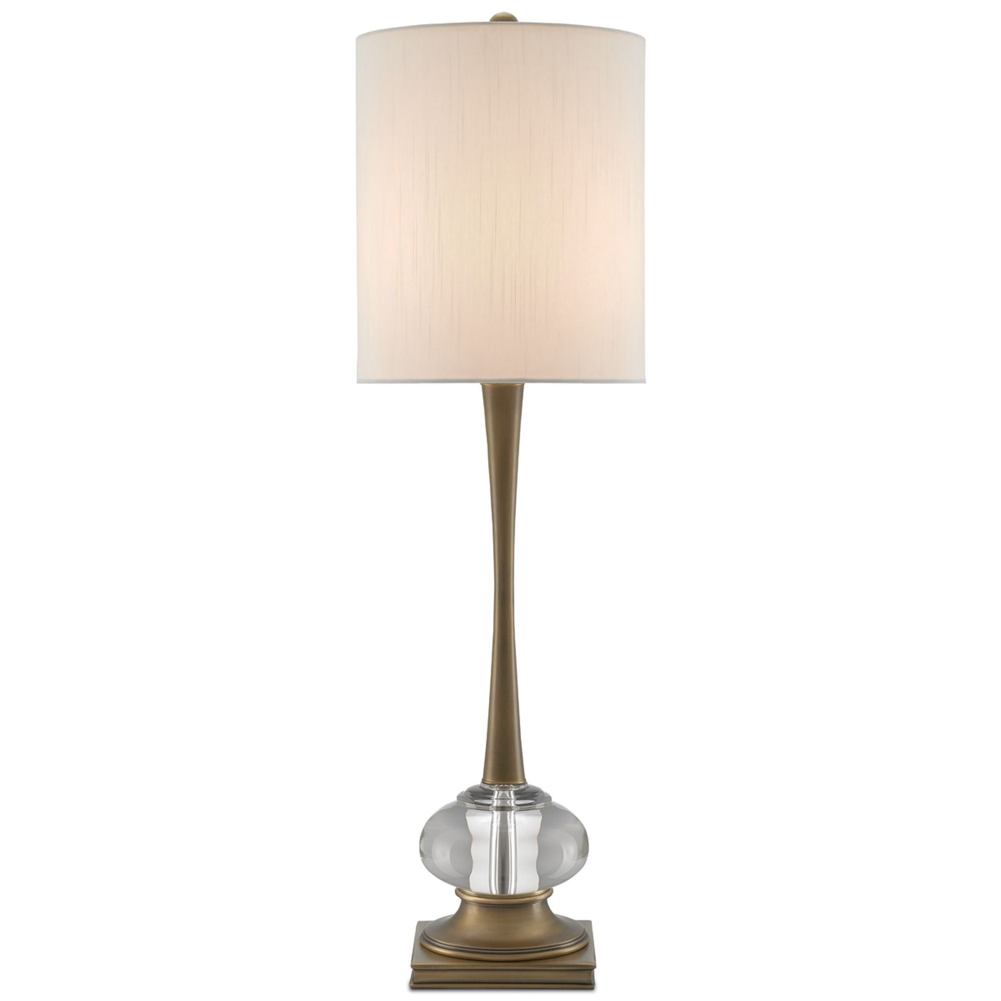 Giovanna Brass Table Lamp - Antique Brass/Clear
