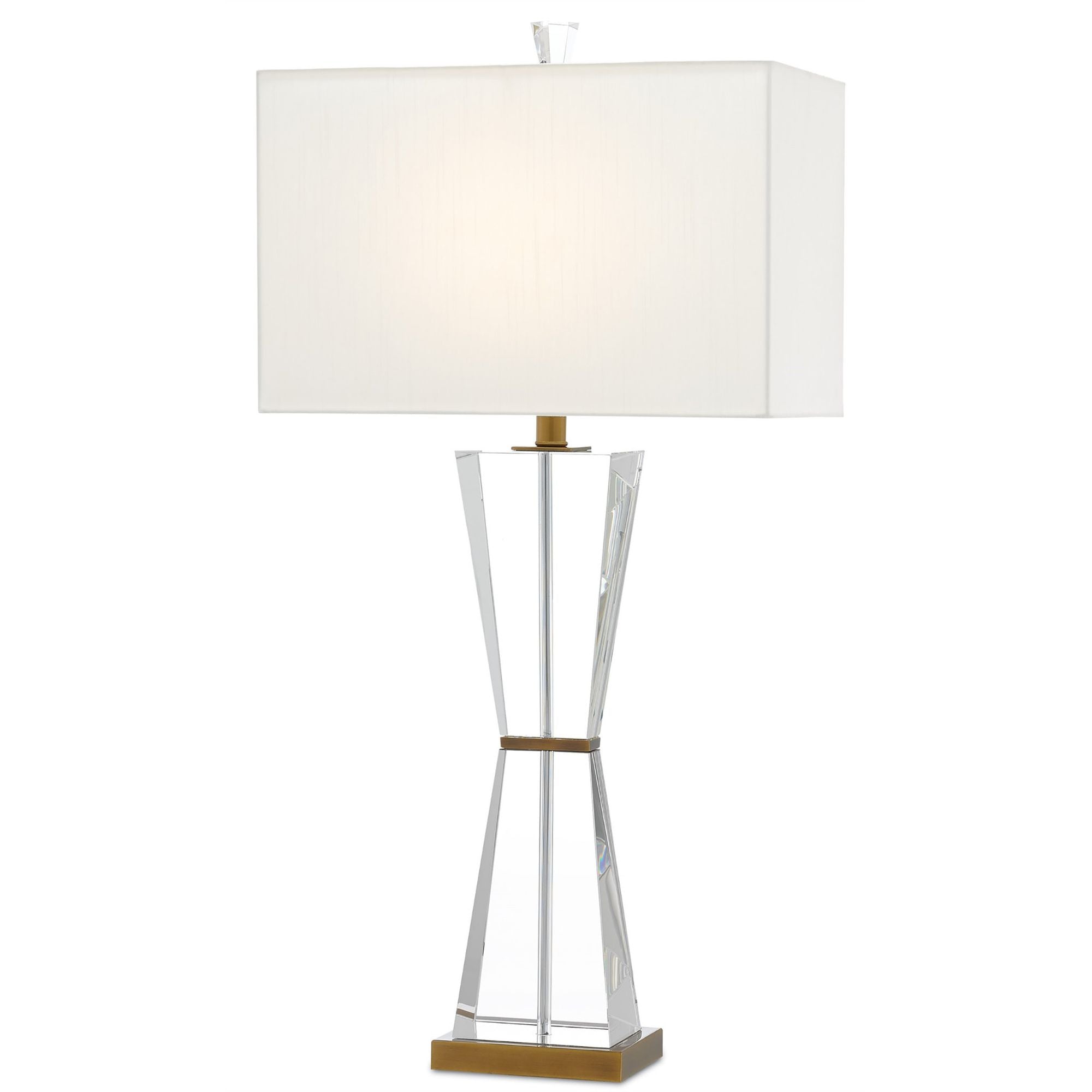 Laelia Clear Table Lamp - Clear/Antique Brass