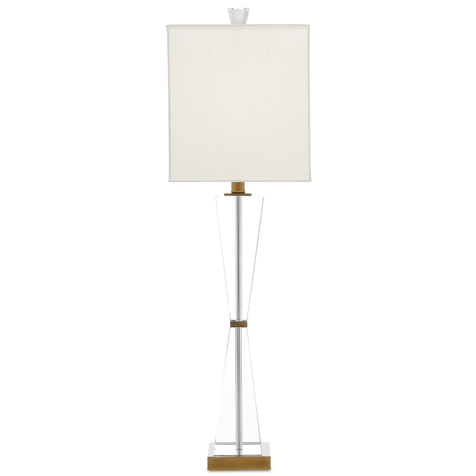 Laelia Clear Table Lamp - Clear/Antique Brass