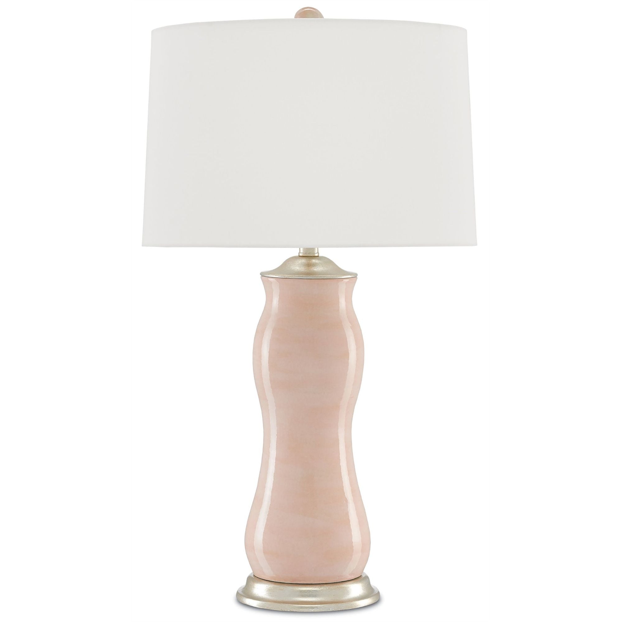 Ondine Blush Table Lamp - Blush/Silver Leaf