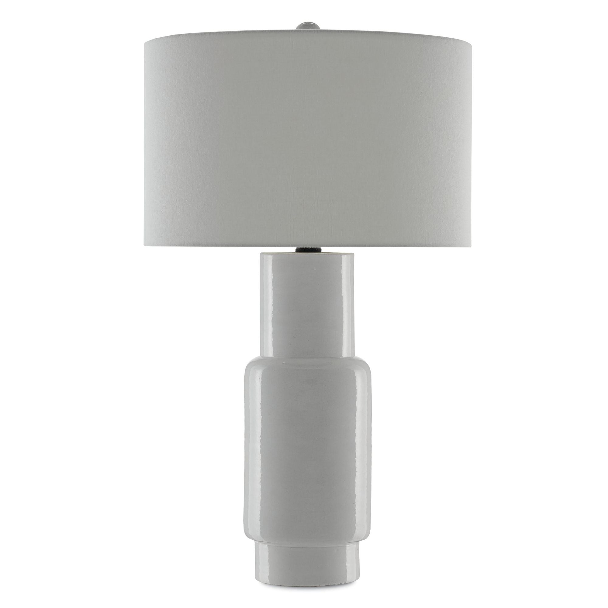 Janeen White Table Lamp - White/Satin Black