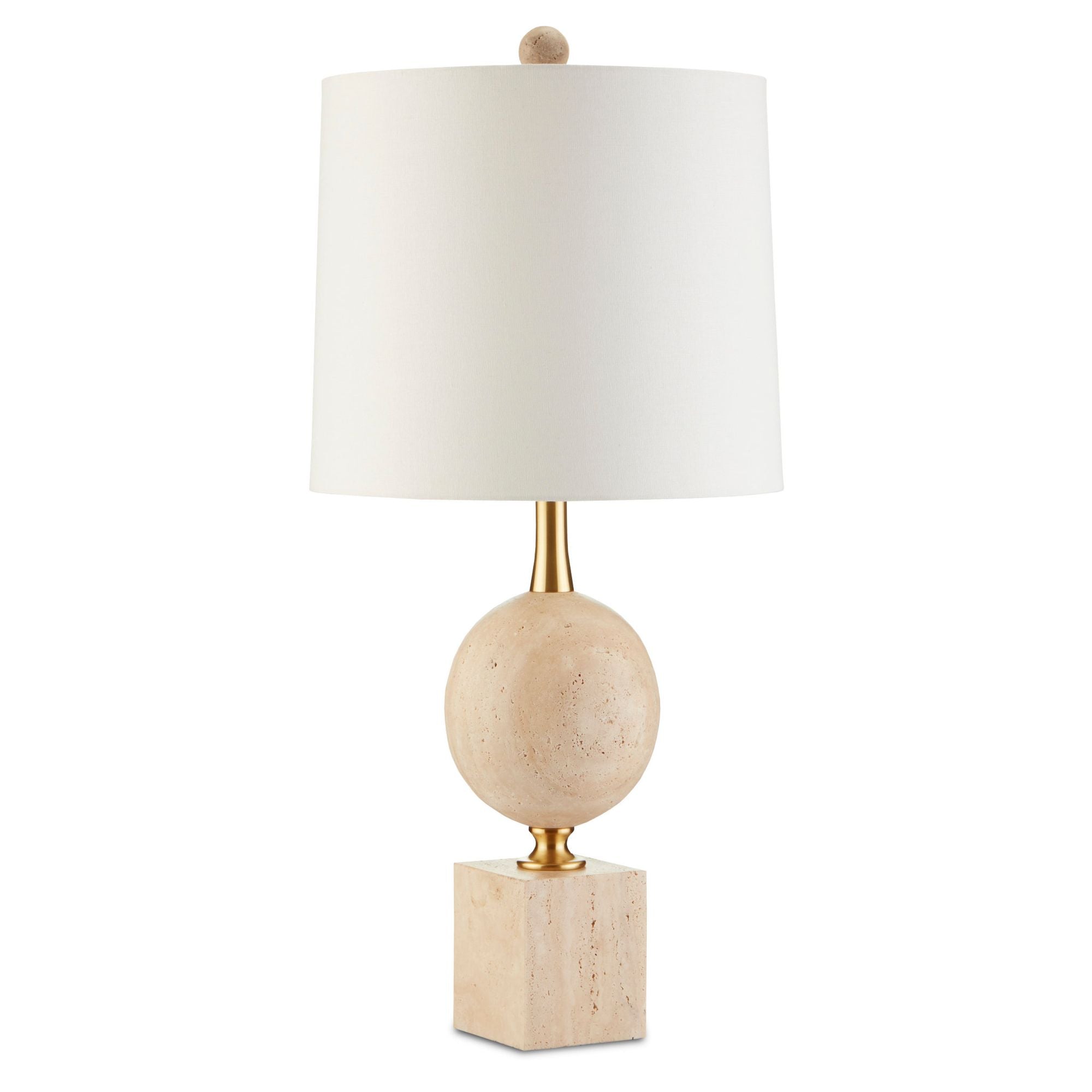 Adorno Table Lamp - Natural/Beige/Antique Brass