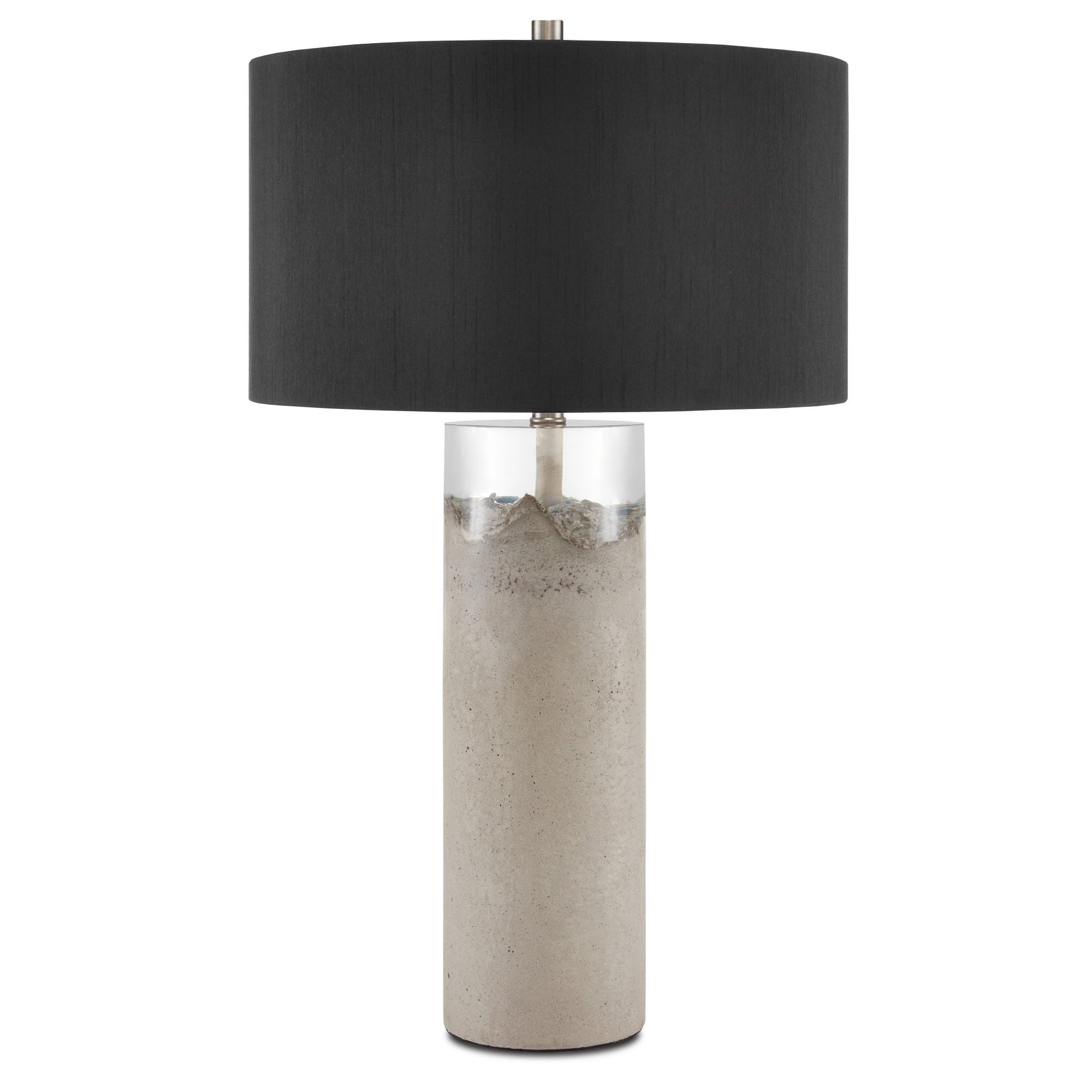 Edfu Table Lamp - Concrete/Clear/Black