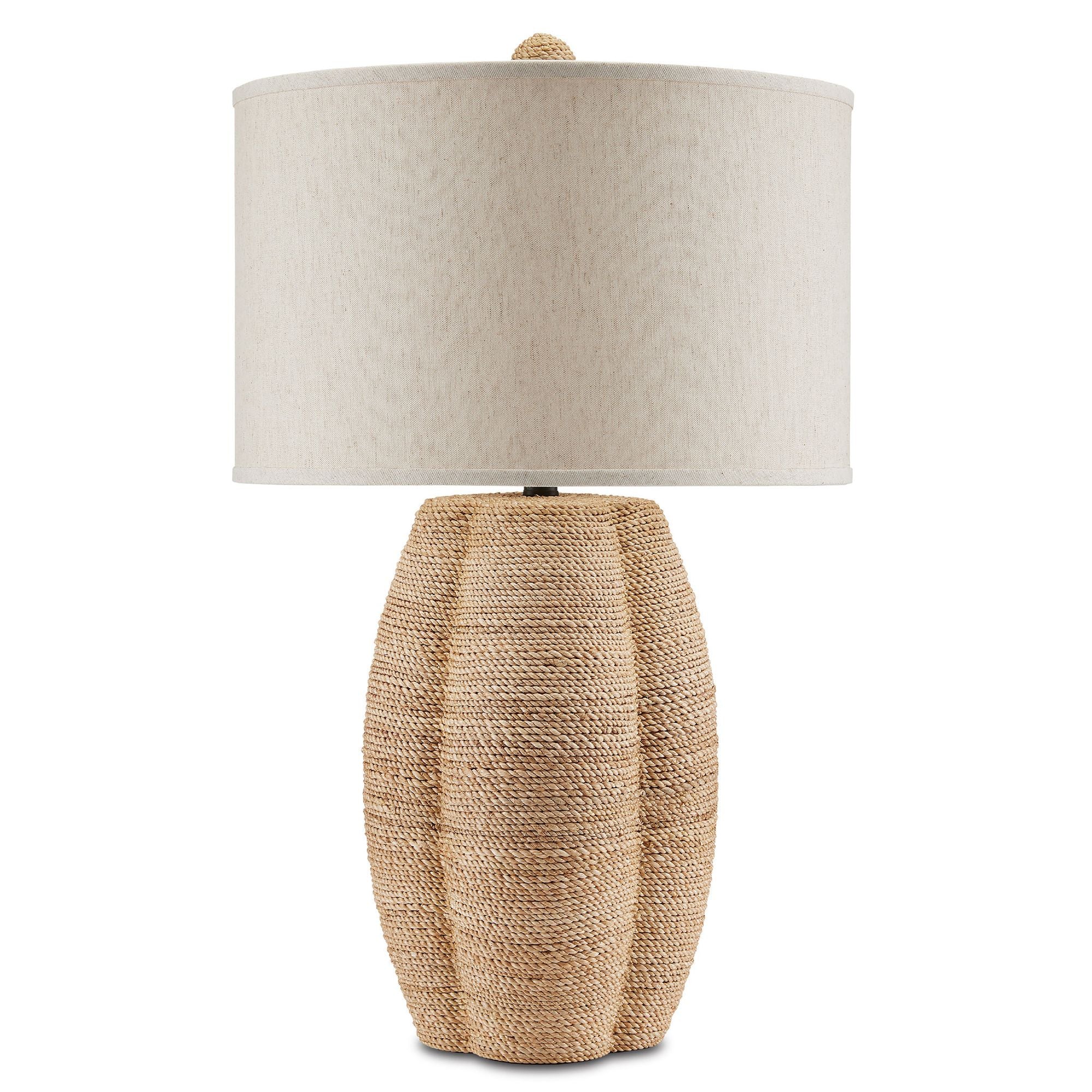 Karnak Rope Table Lamp - Natural Abaca Rope/Satin Black