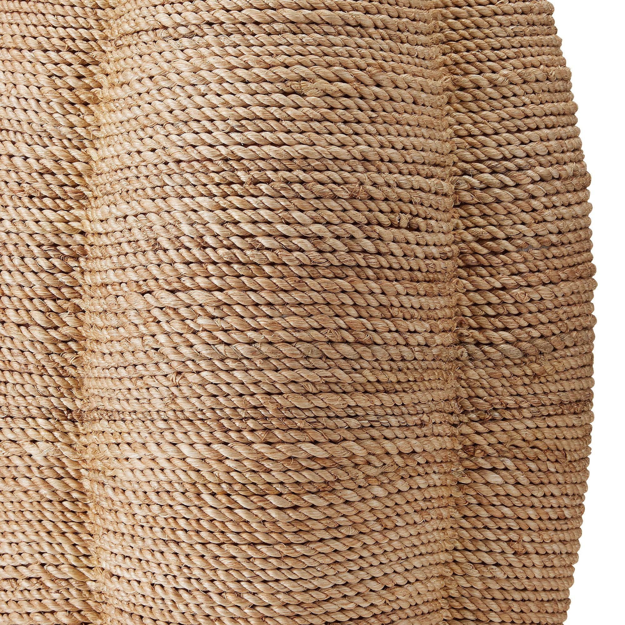Karnak Rope Table Lamp - Natural Abaca Rope/Satin Black