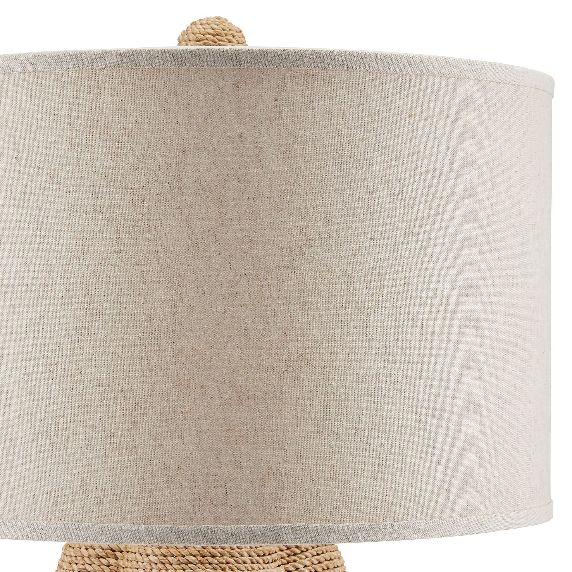 Karnak Rope Table Lamp - Natural Abaca Rope/Satin Black