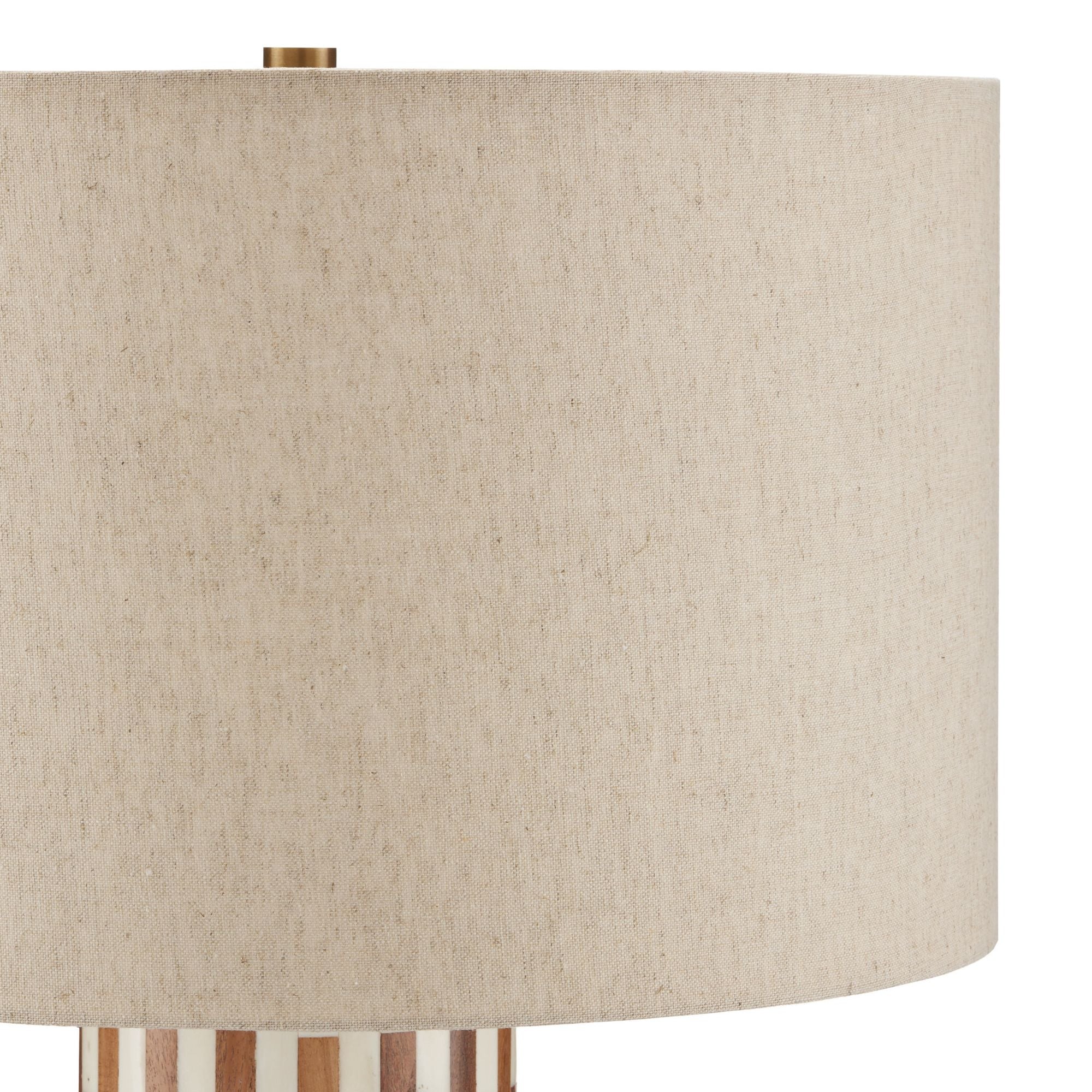 Tia Table Lamp - White/Natural/Antique Brass