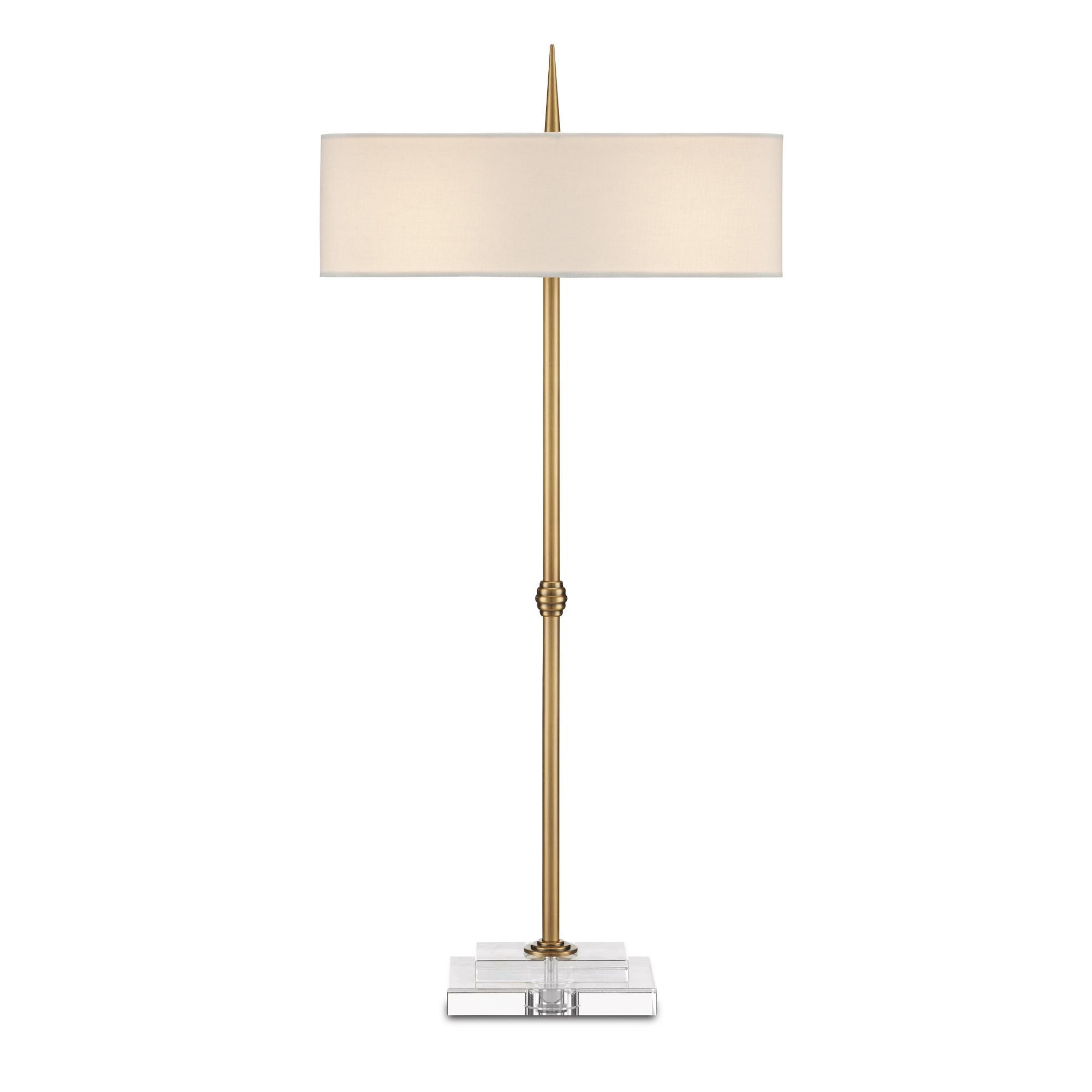 Caldwell Brass Table Lamp - Antique Brass/Clear