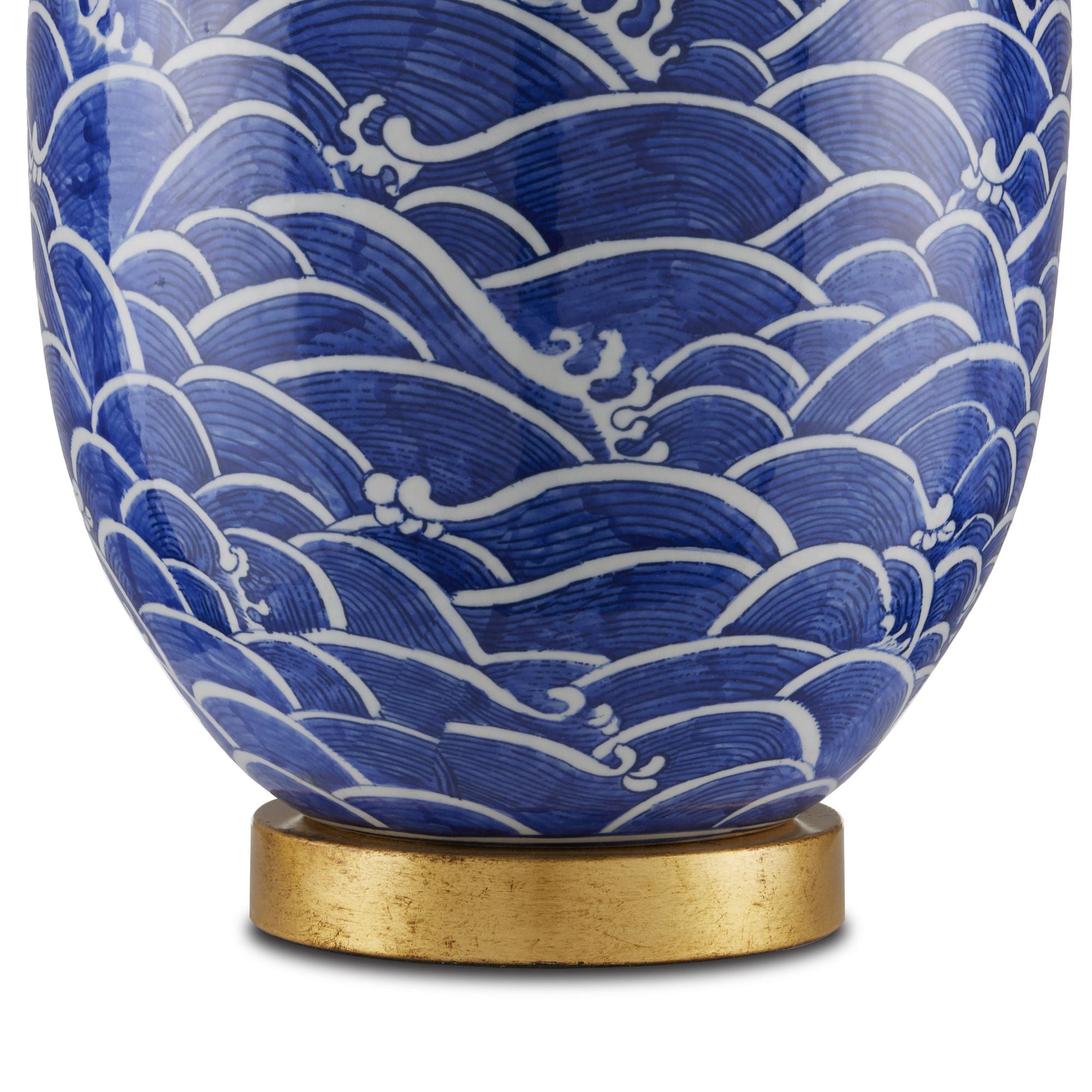 Nami Blue Table Lamp - Blue/White/Gold Leaf