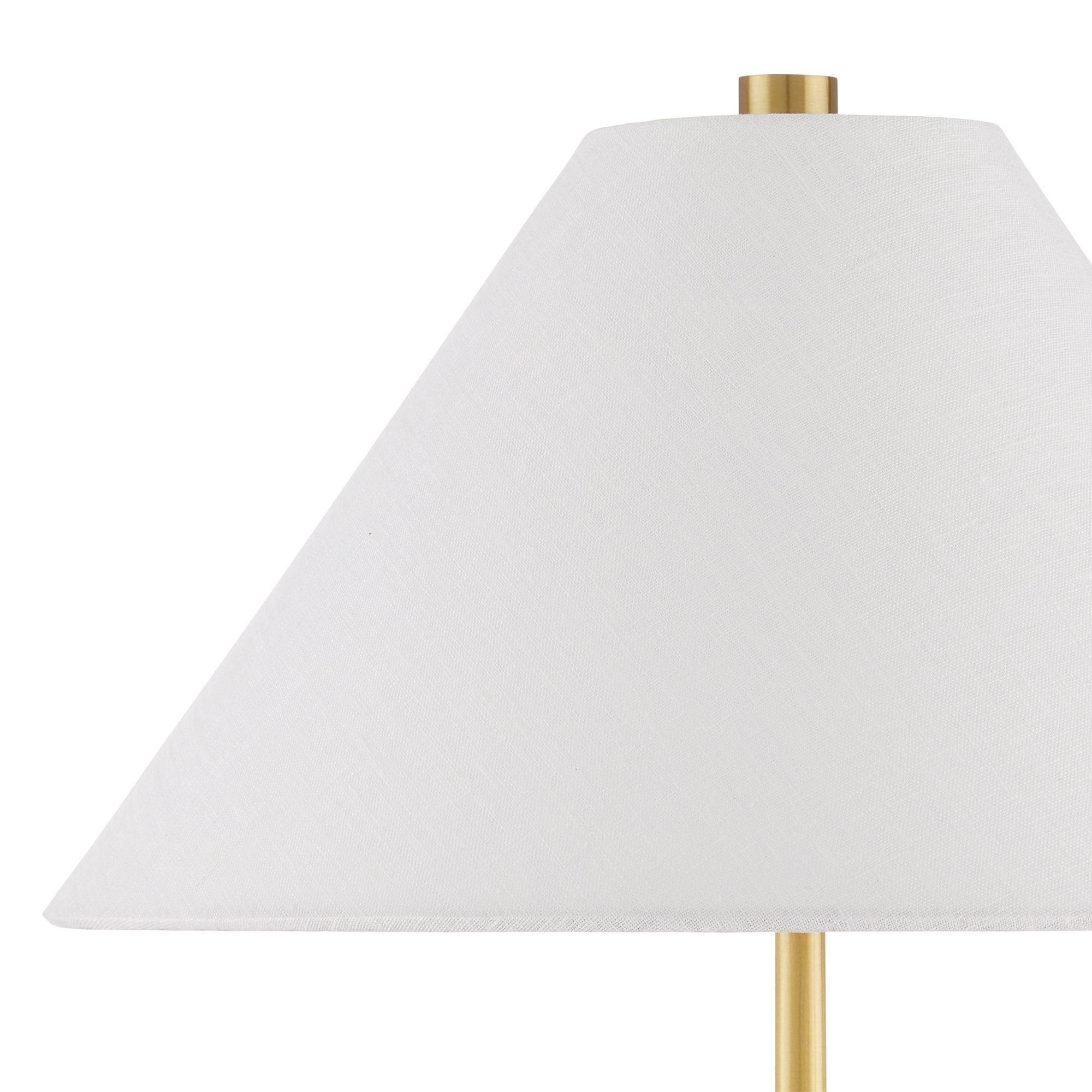 Ippolito Brass Console Lamp - Antique Brass/Natural