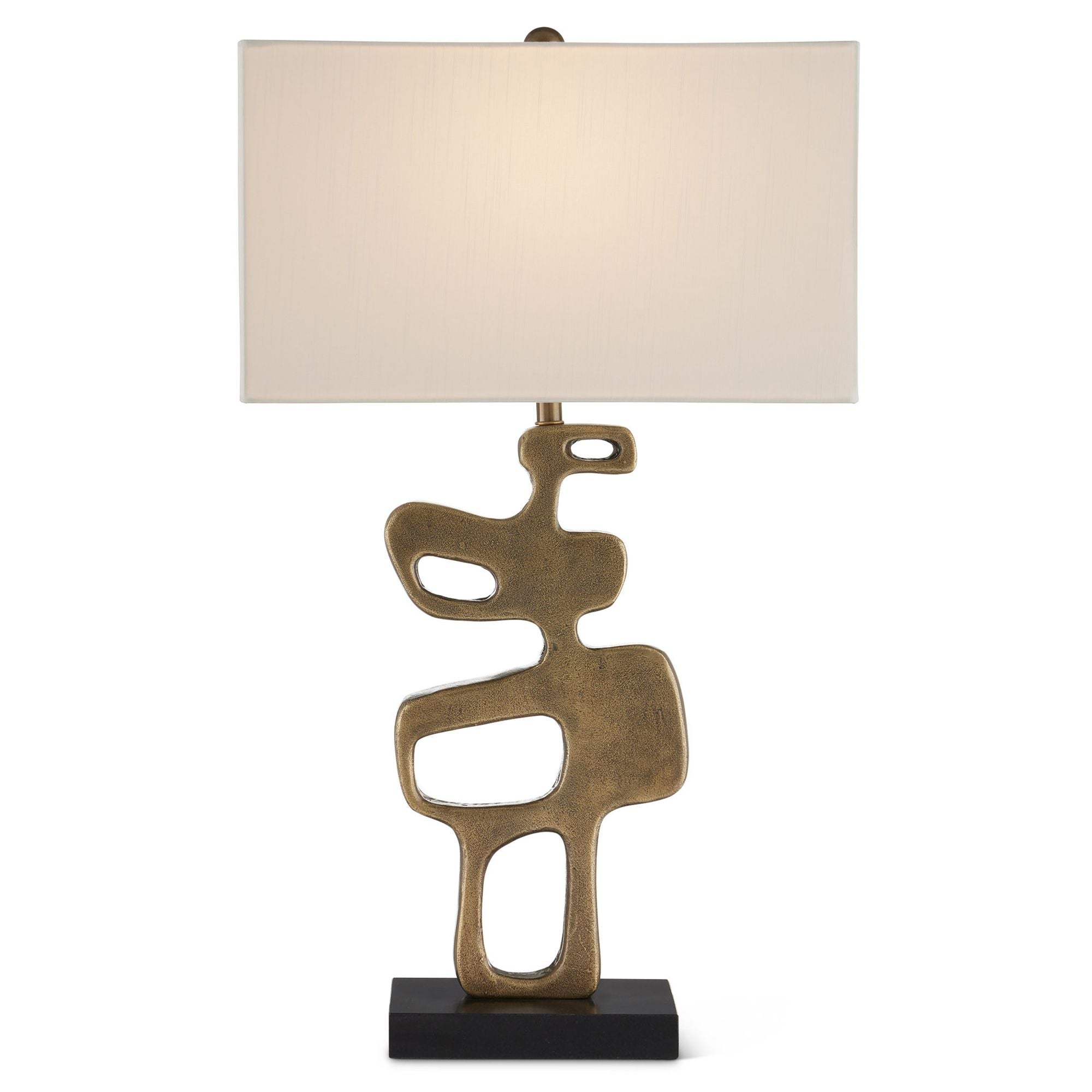 Mithra Brass Table Lamp - Antique Brass/Black