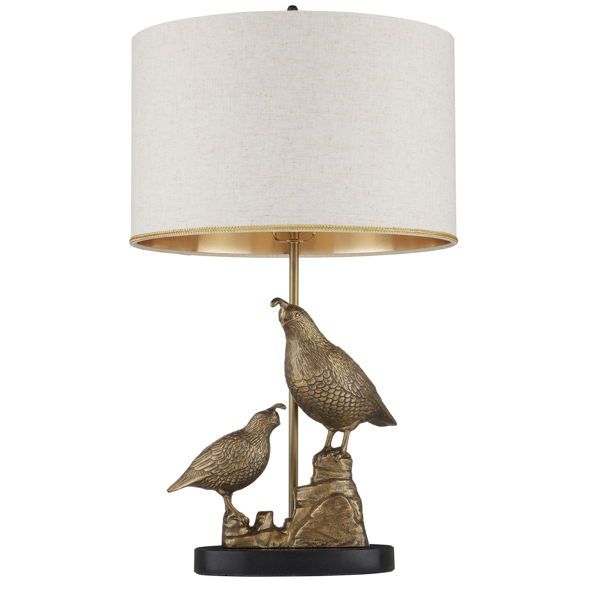 Codorniz Brass Table Lamp - Antique Brass/Black