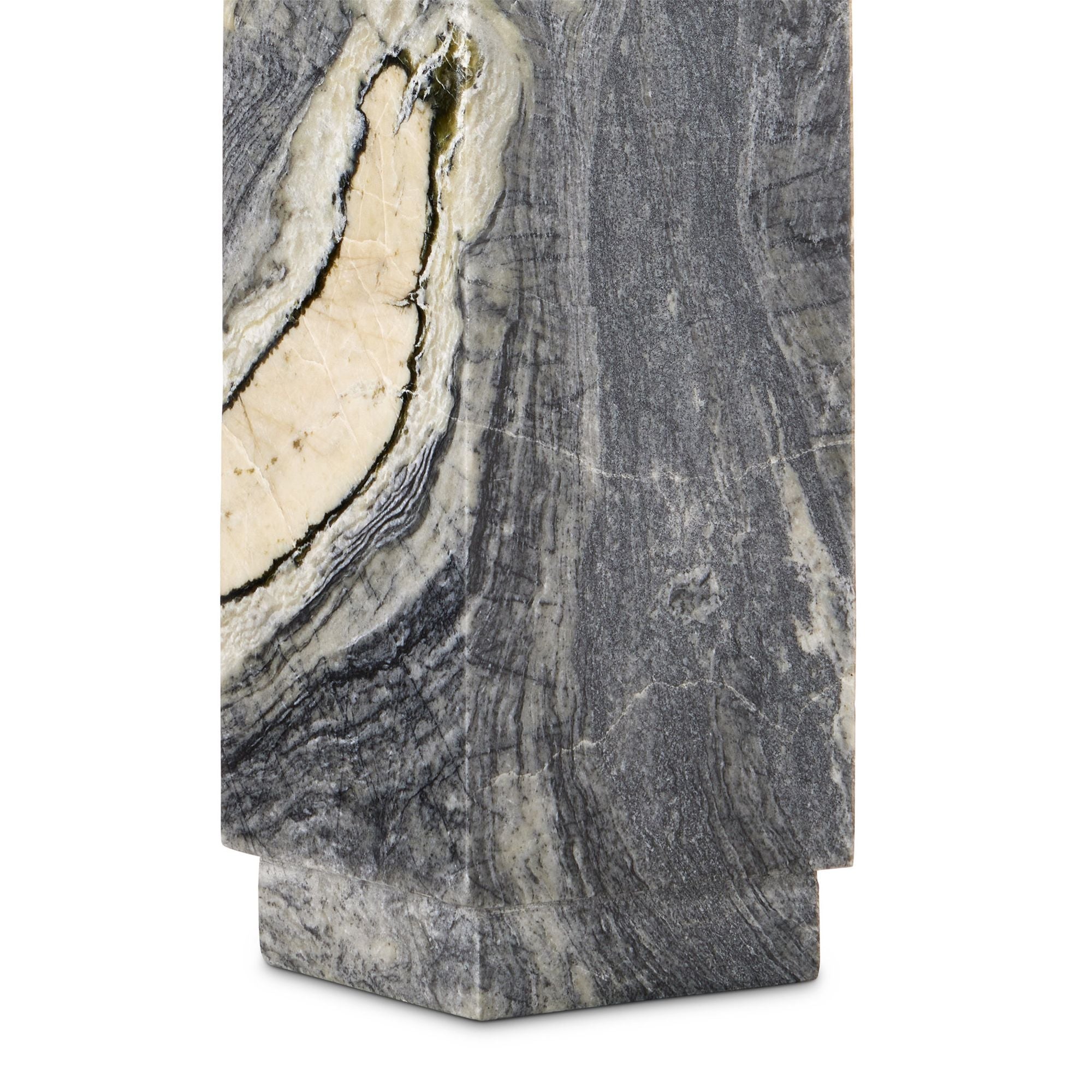 Ashlar Marble Table Lamp - Natural