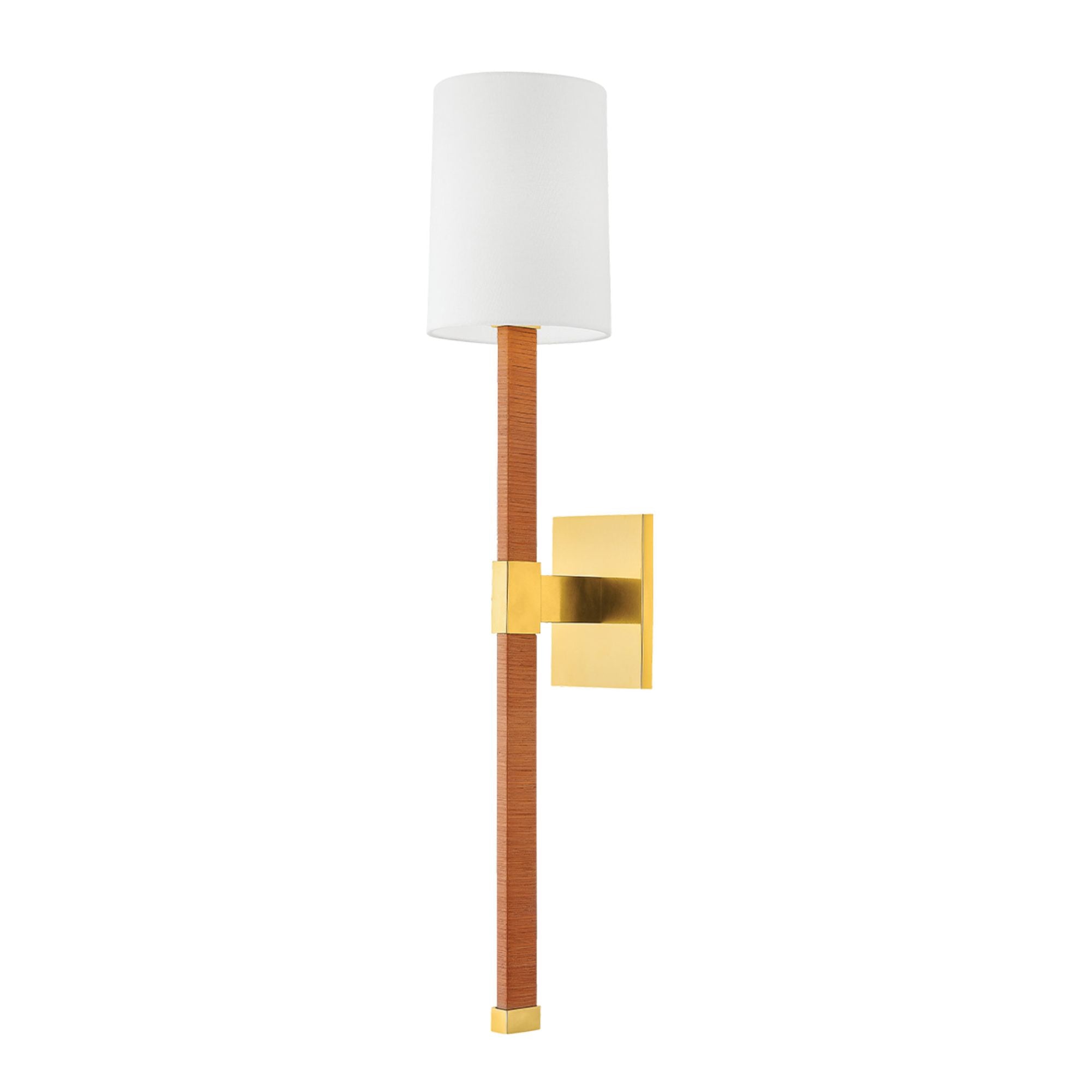Minnetonka 1-Light Wall Sconce in Aged Brass 6W x 30.75H
