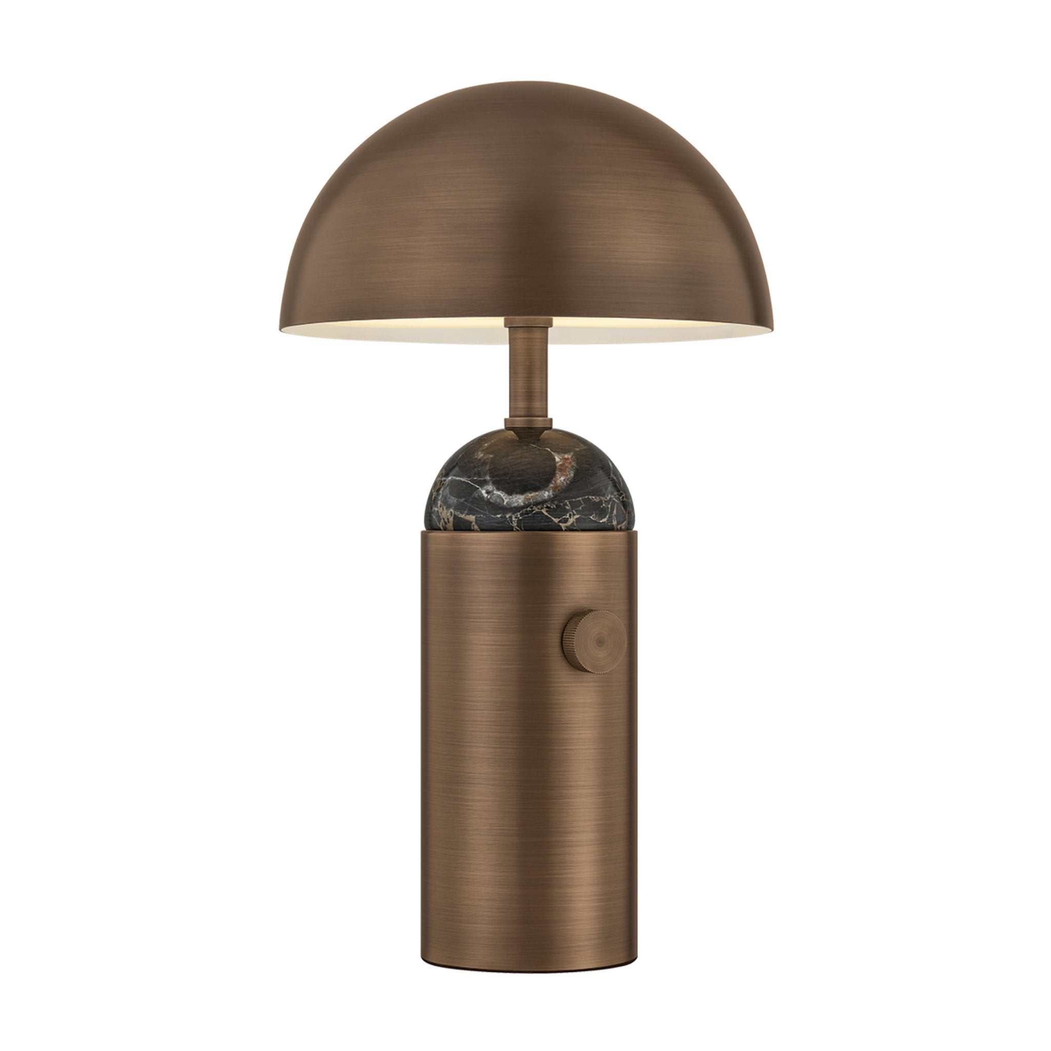 Parkston 1-Light Rechargeable Table Lamp in Historic Bronze 8W x 14.25H