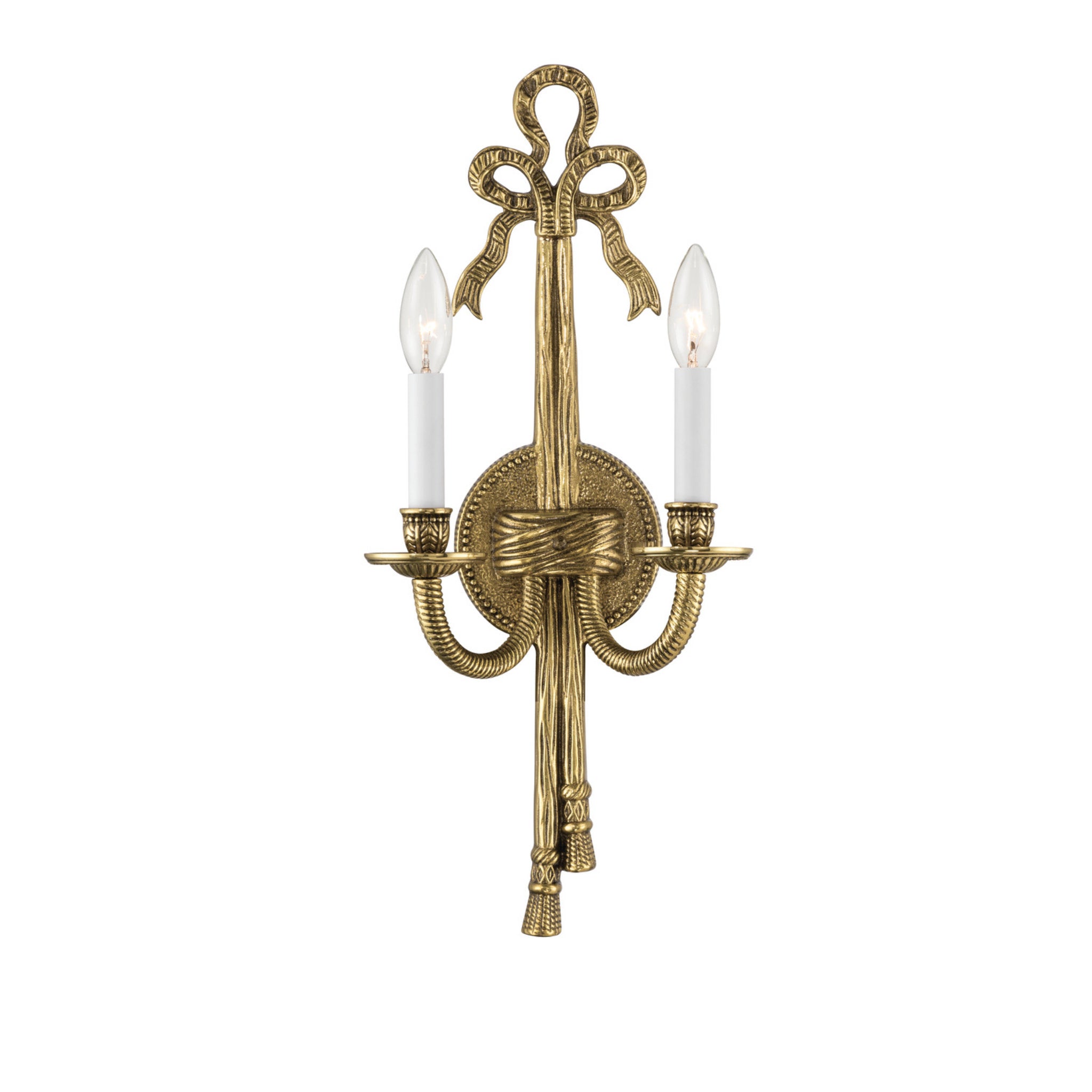 Lexsi 8'' Olde Brass Sconce Gold 8"W x 21.25"H x 5.5"D