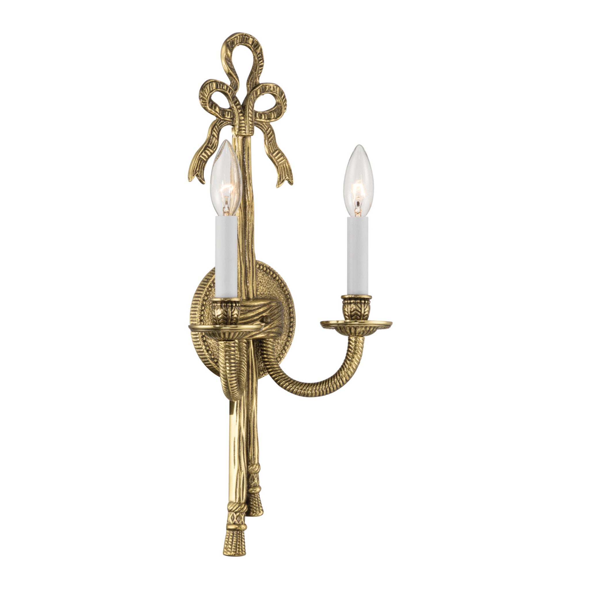 Lexsi 8'' Olde Brass Sconce Gold 8"W x 21.25"H x 5.5"D