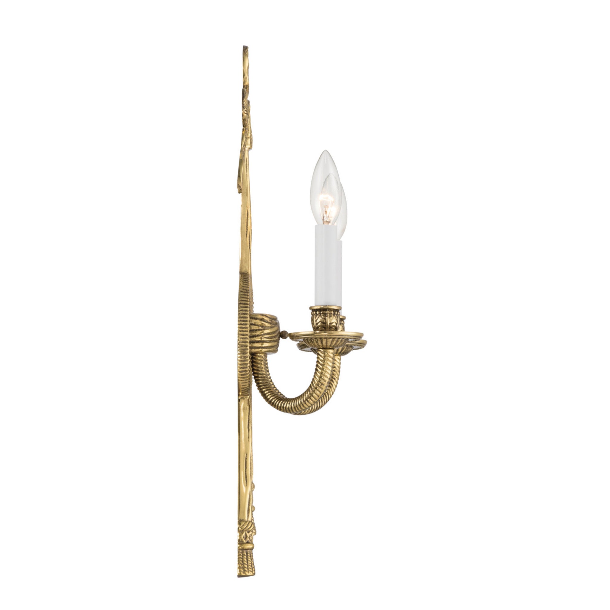 Lexsi 8'' Olde Brass Sconce Gold 8"W x 21.25"H x 5.5"D